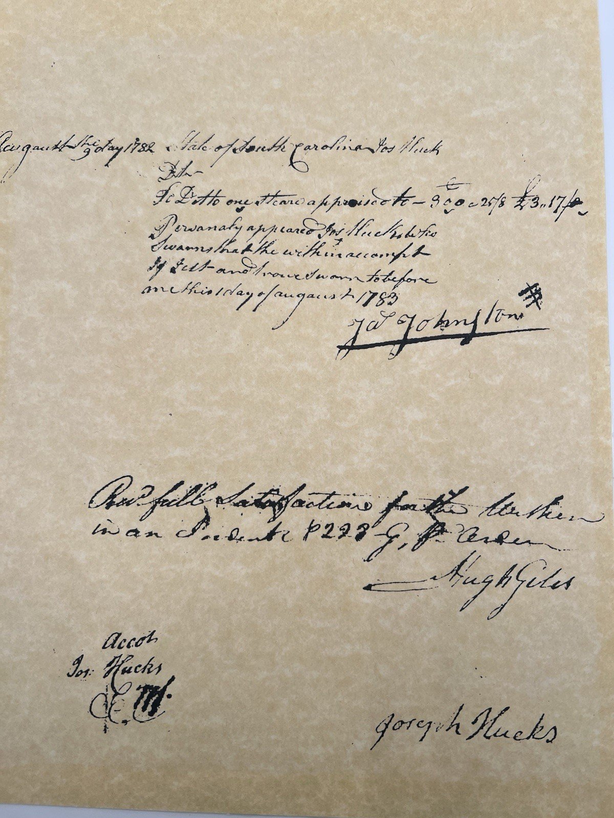1782 South Carolina Revolutionary War Steer Claim Ervin Giles Signed # B1175 photo 3