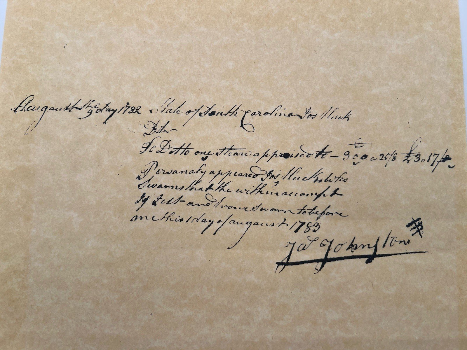 1782 South Carolina Revolutionary War Steer Claim Ervin Giles Signed # B1175 photo 4