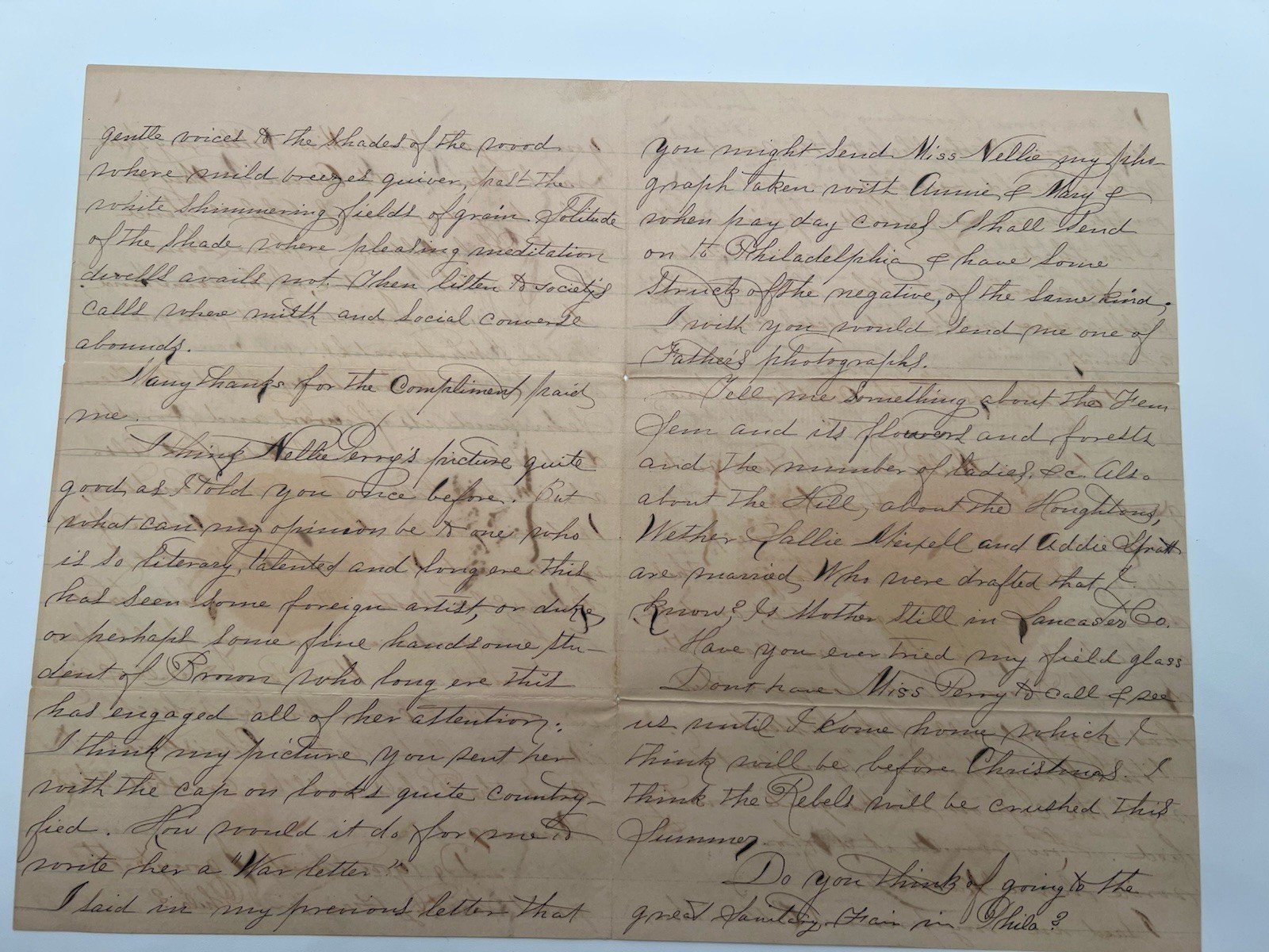 1864 Civil War Union Soldier Letter City Point Petersburg Richmond VA. B1176 photo 4