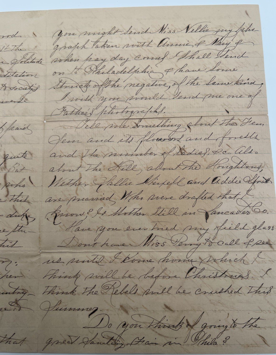1864 Civil War Union Soldier Letter City Point Petersburg Richmond VA. B1176 photo 6