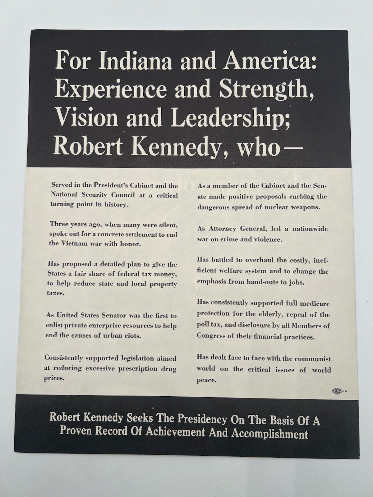 Robert F. Kennedy RFK 1964-68 Campaign Ephemera Lot Flyers Brochures Wheel B1178 photo 5