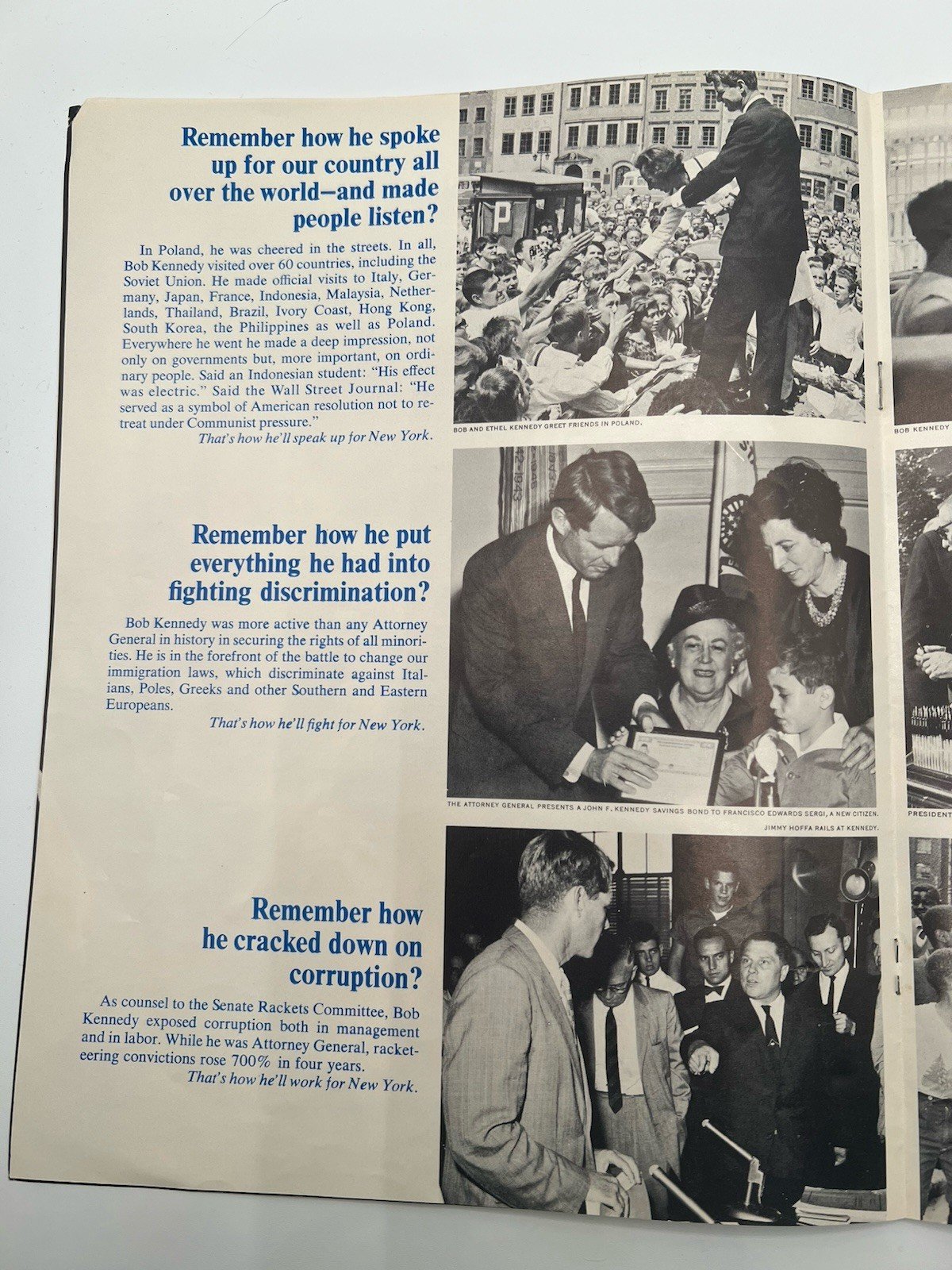 Robert F. Kennedy RFK 1964-68 Campaign Ephemera Lot Flyers Brochures Wheel B1178 photo 9