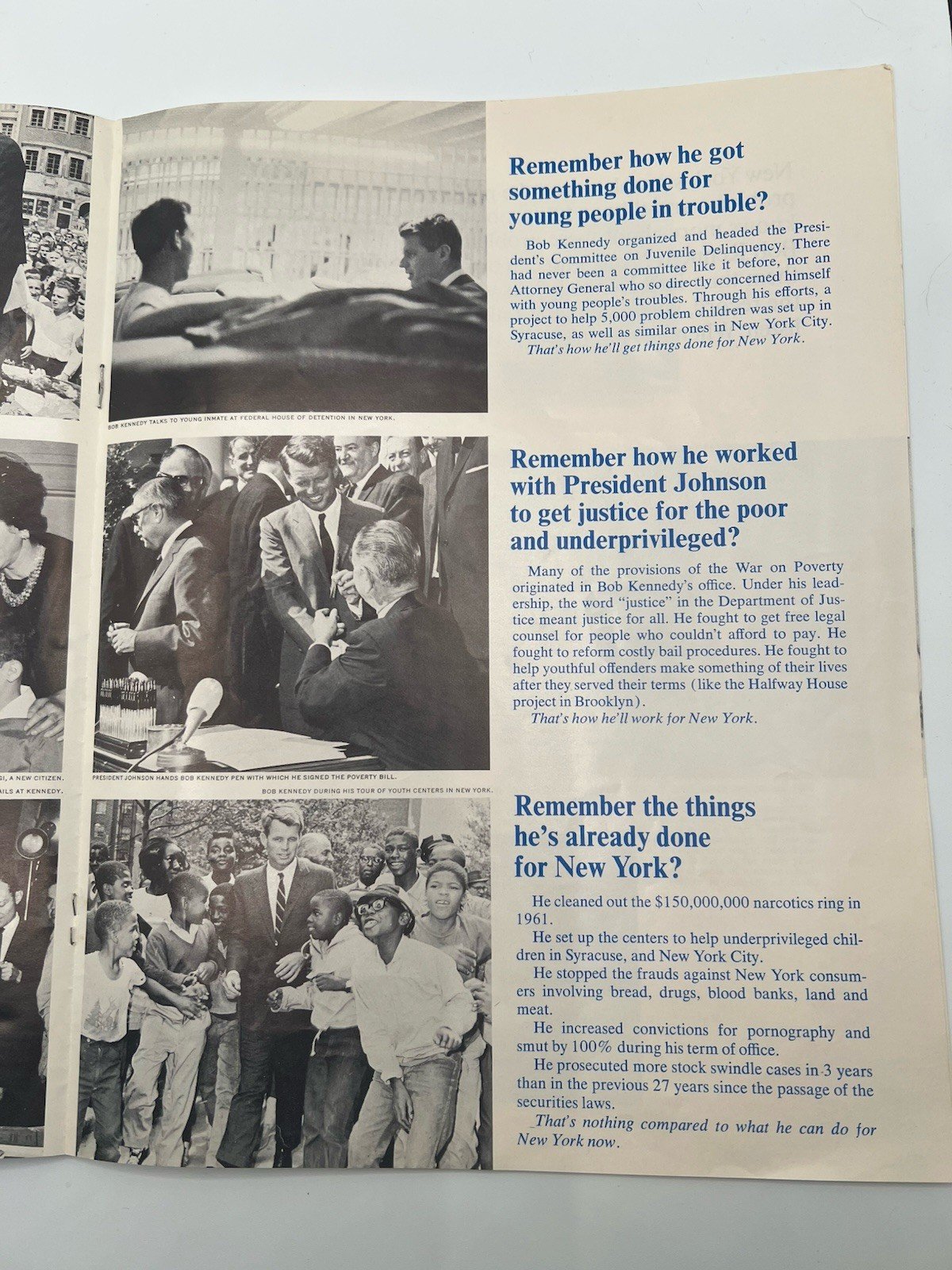 Robert F. Kennedy RFK 1964-68 Campaign Ephemera Lot Flyers Brochures Wheel B1178 photo 10
