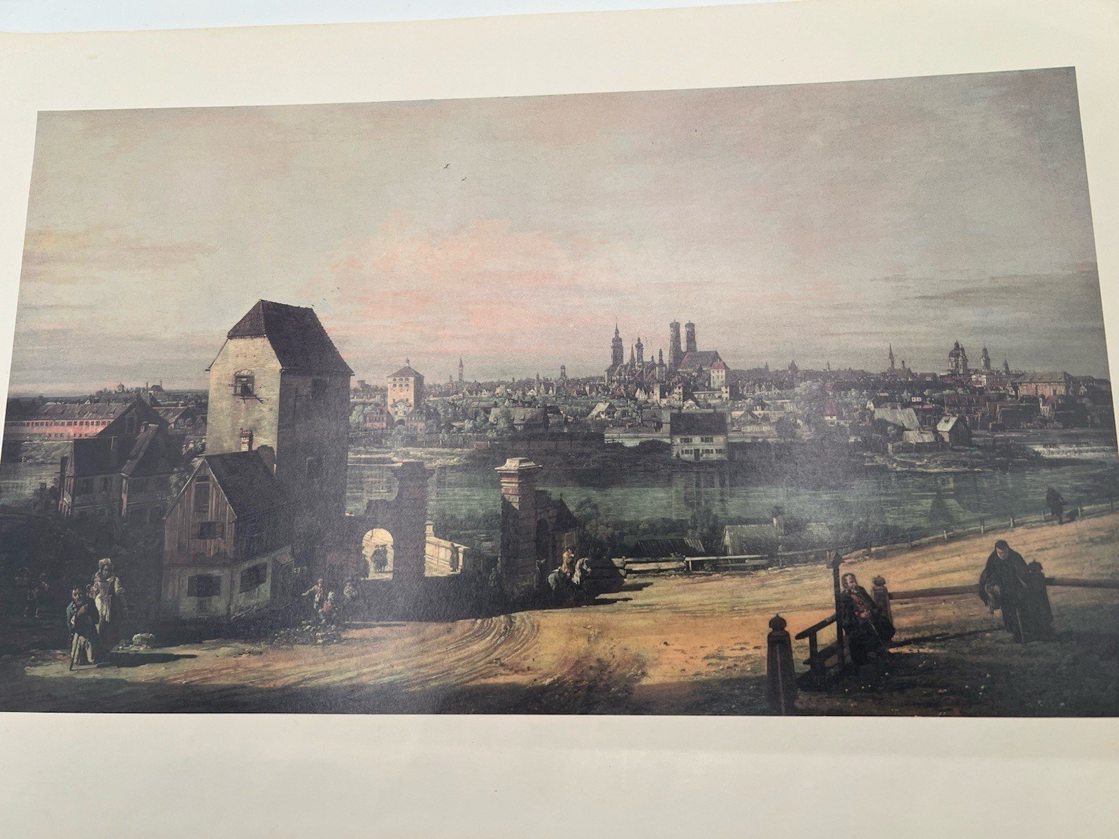 Vintage Bernardo Bellotto View of Munich National Gallery Art Print No 1616 B112 photo 2