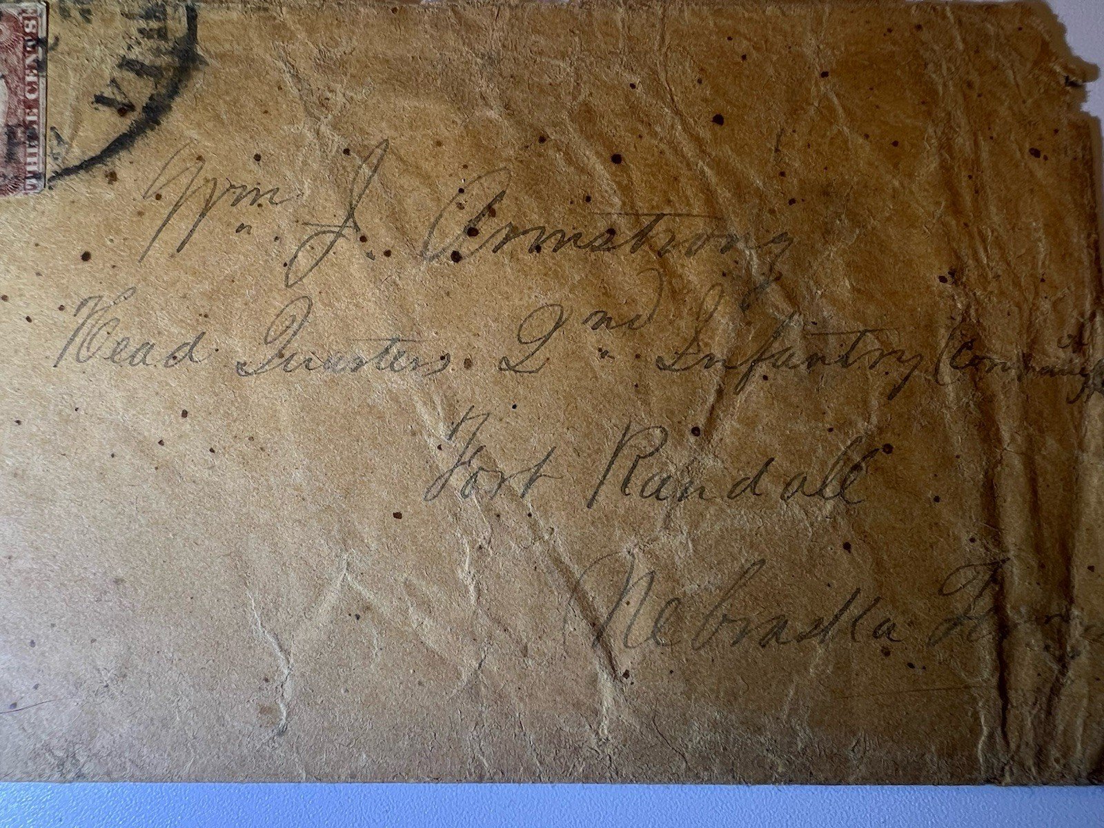 1857 Scott 11 3¢ Claret Cover to Fort Randall Nebraska Territory # 1182 photo 9