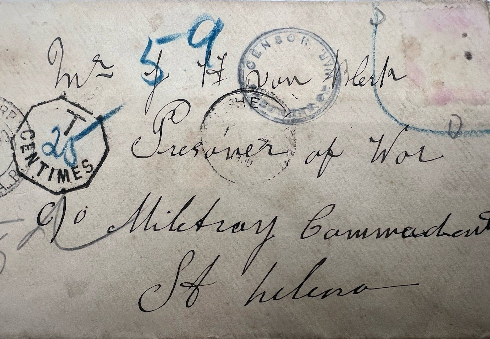 1900 Boer War Censored Cover Krugersdorp Transvaal to Milan Italy # 1183 photo 5