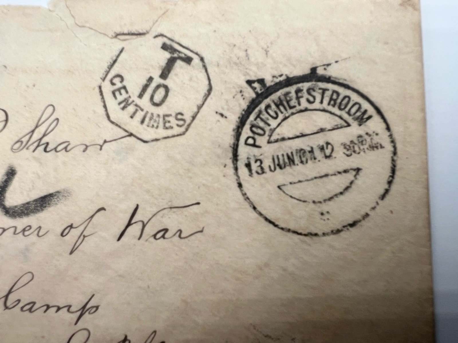 1902 Boer War POW Cover Potchefstroom to Deadwood Camp St Helena # 1184 photo 3