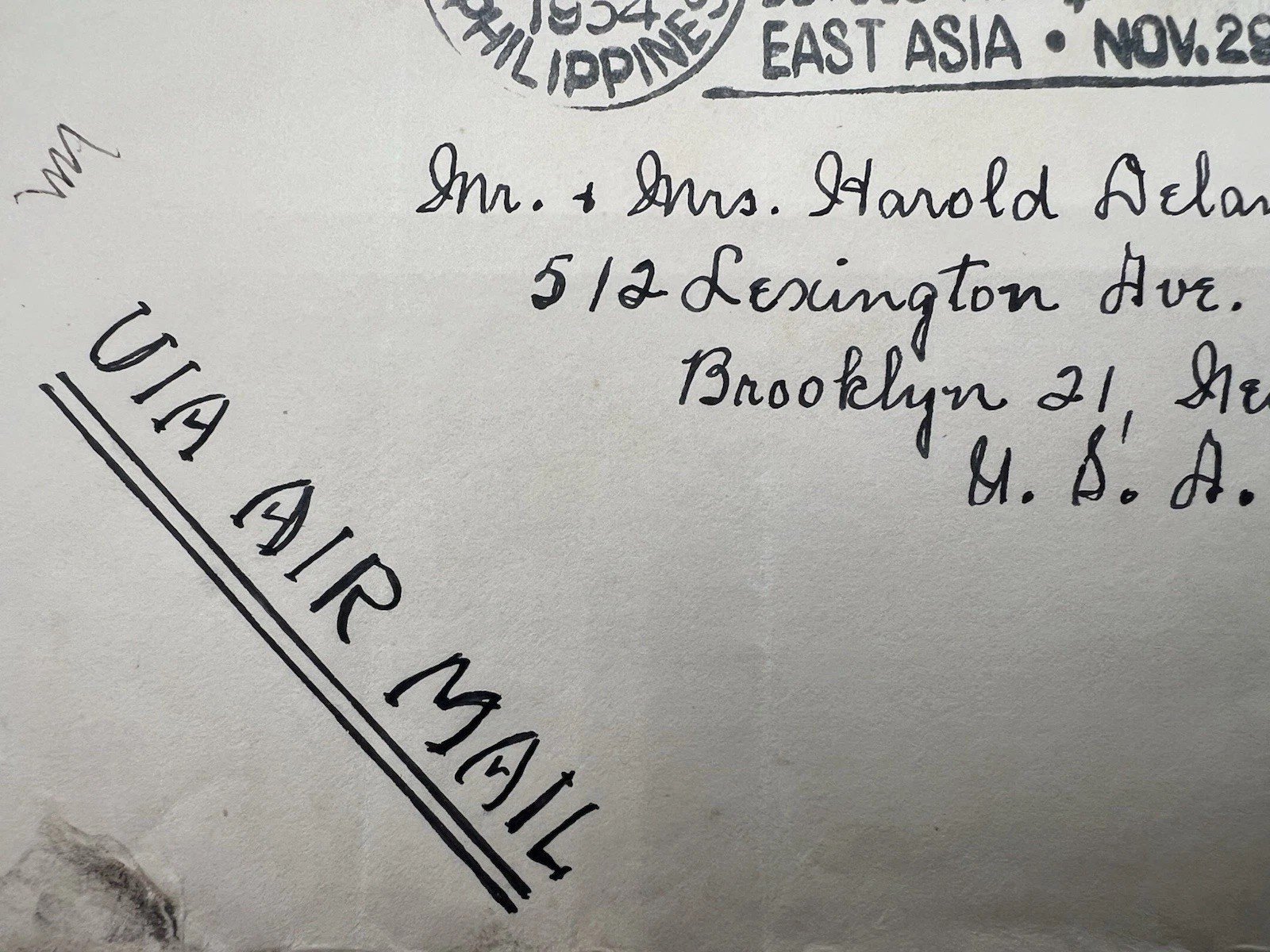 1954 Philippines UN Conference Airmail Cover Manila to Brooklyn NY # 1185 photo 6