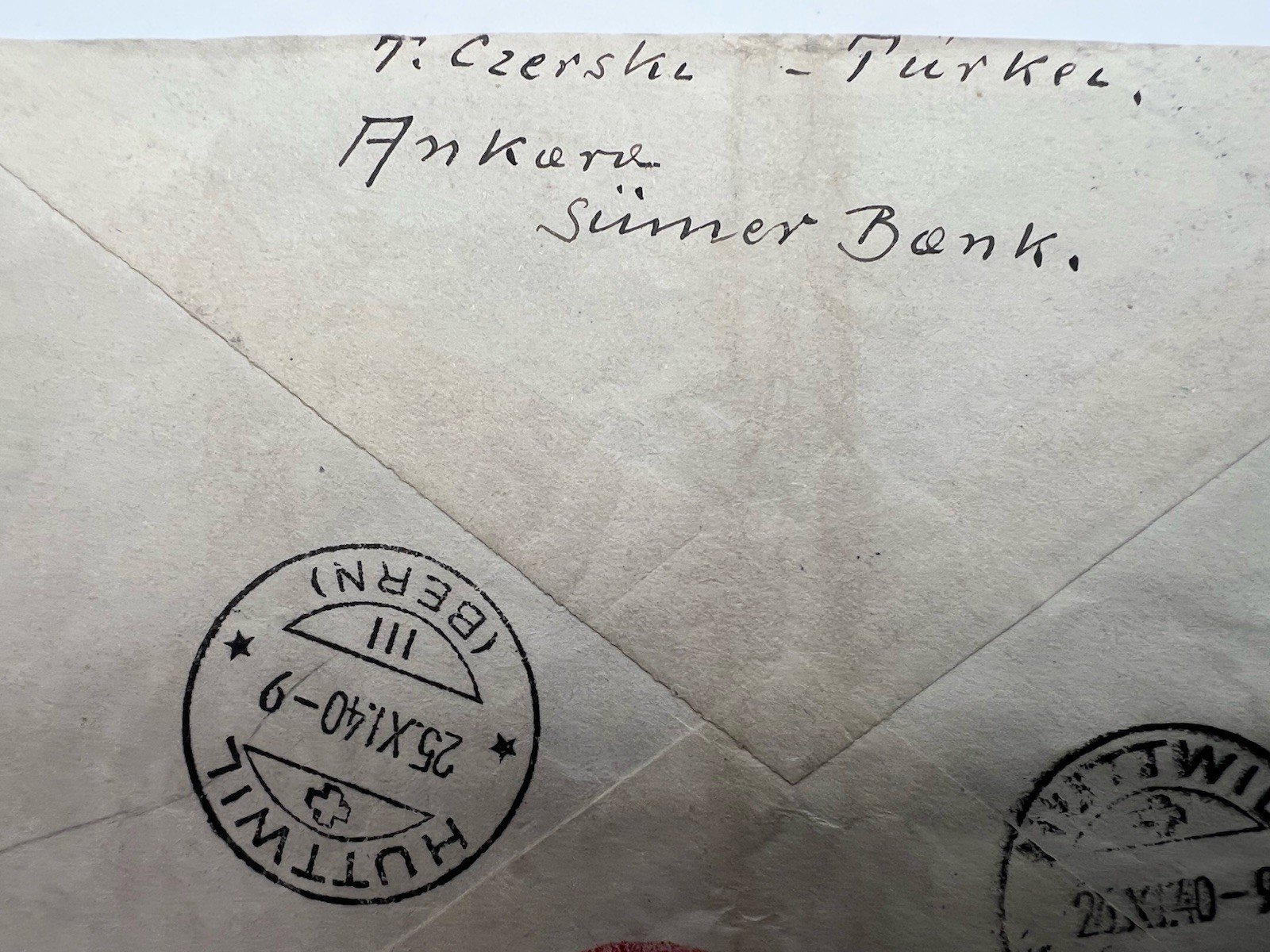 1940 Turkey Registered Cover to Polish Internee Switzerland WWII Censor # 1194 photo 8