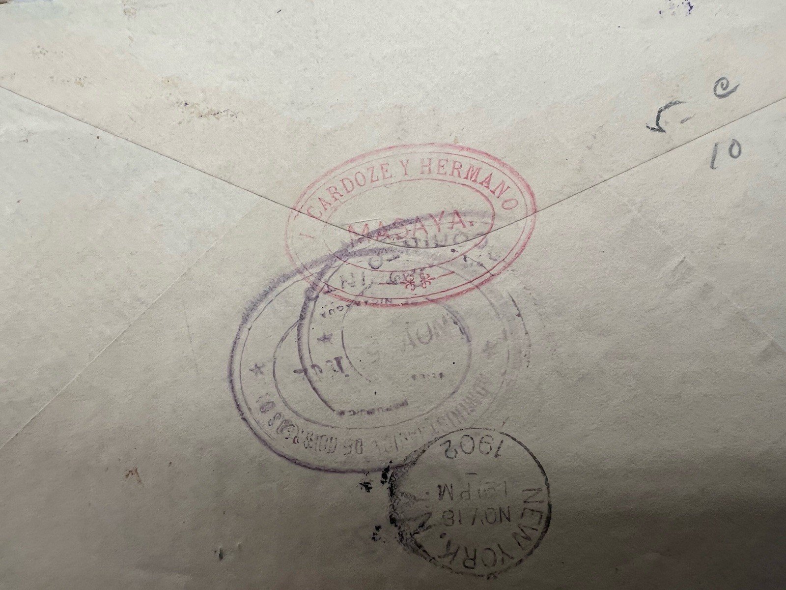 1902 Nicaragua Masaya-New York Cover 5c + 10c/2P Momotombo Stamps # 1196 photo 5