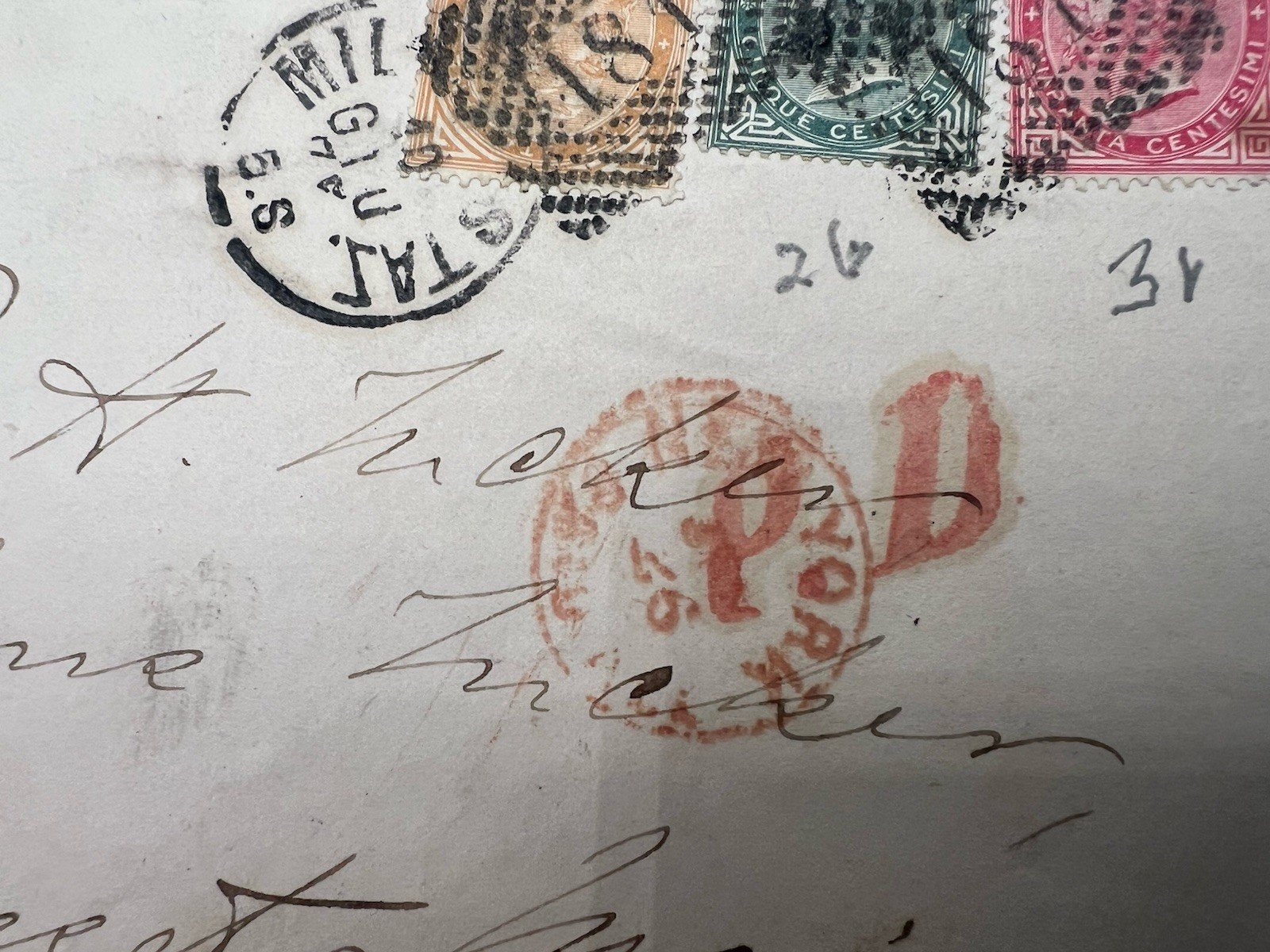 1871 Italy to Wiscasset Maine 55c 3-Color Franking Via Ostend Cover # 1199 photo 4