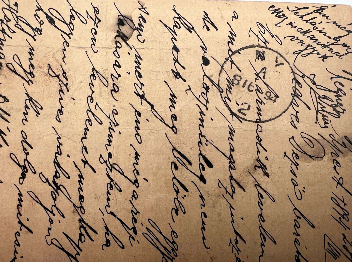 1894 Budapest Hungary to New York US 2¢ Postage Due J32 Postal Card # 1203 photo 7