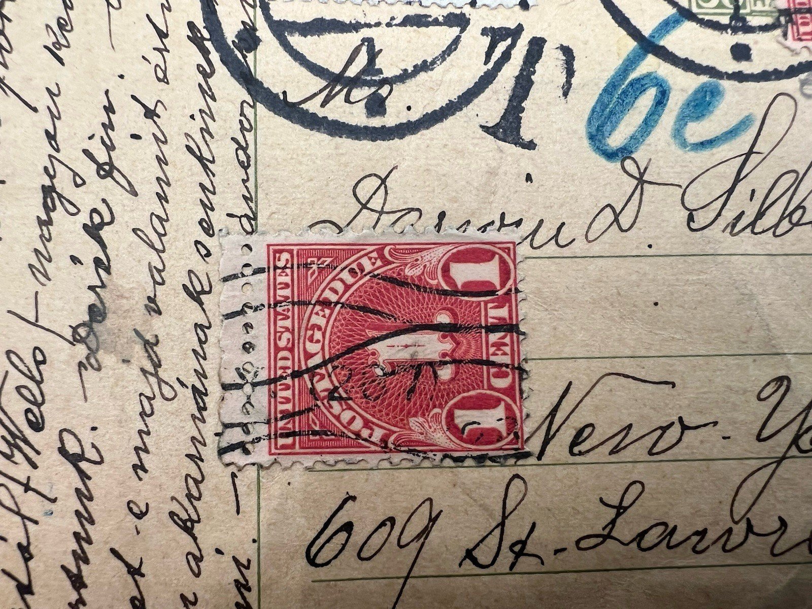 1938 Komárno Czechoslovakia to New York 6¢ US Postage Due Card # 1207 photo 3