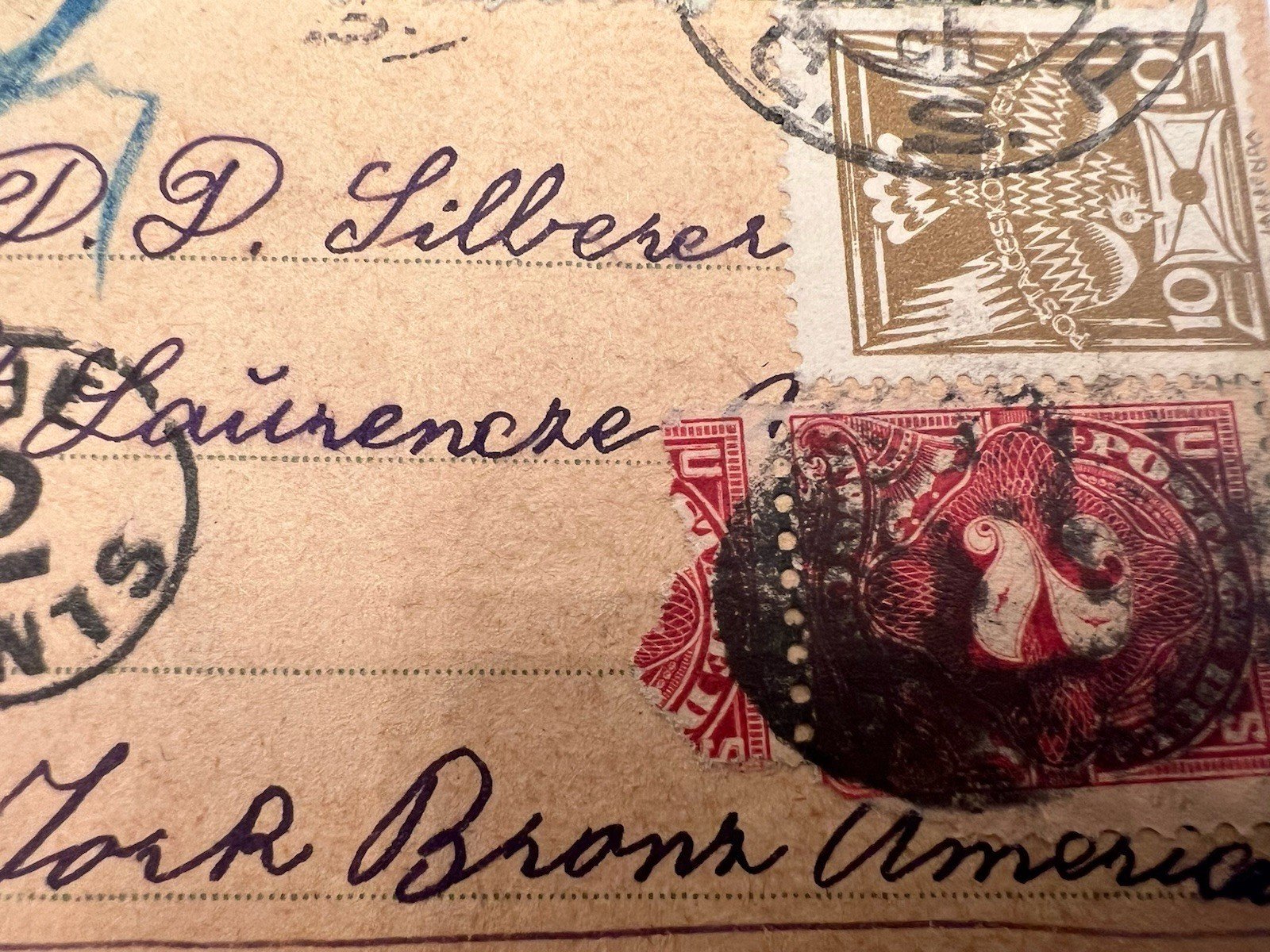1938 Czechoslovakia to Bronx NY Postcard Mixed Franking 2¢ Postage Due # 1209 photo 3