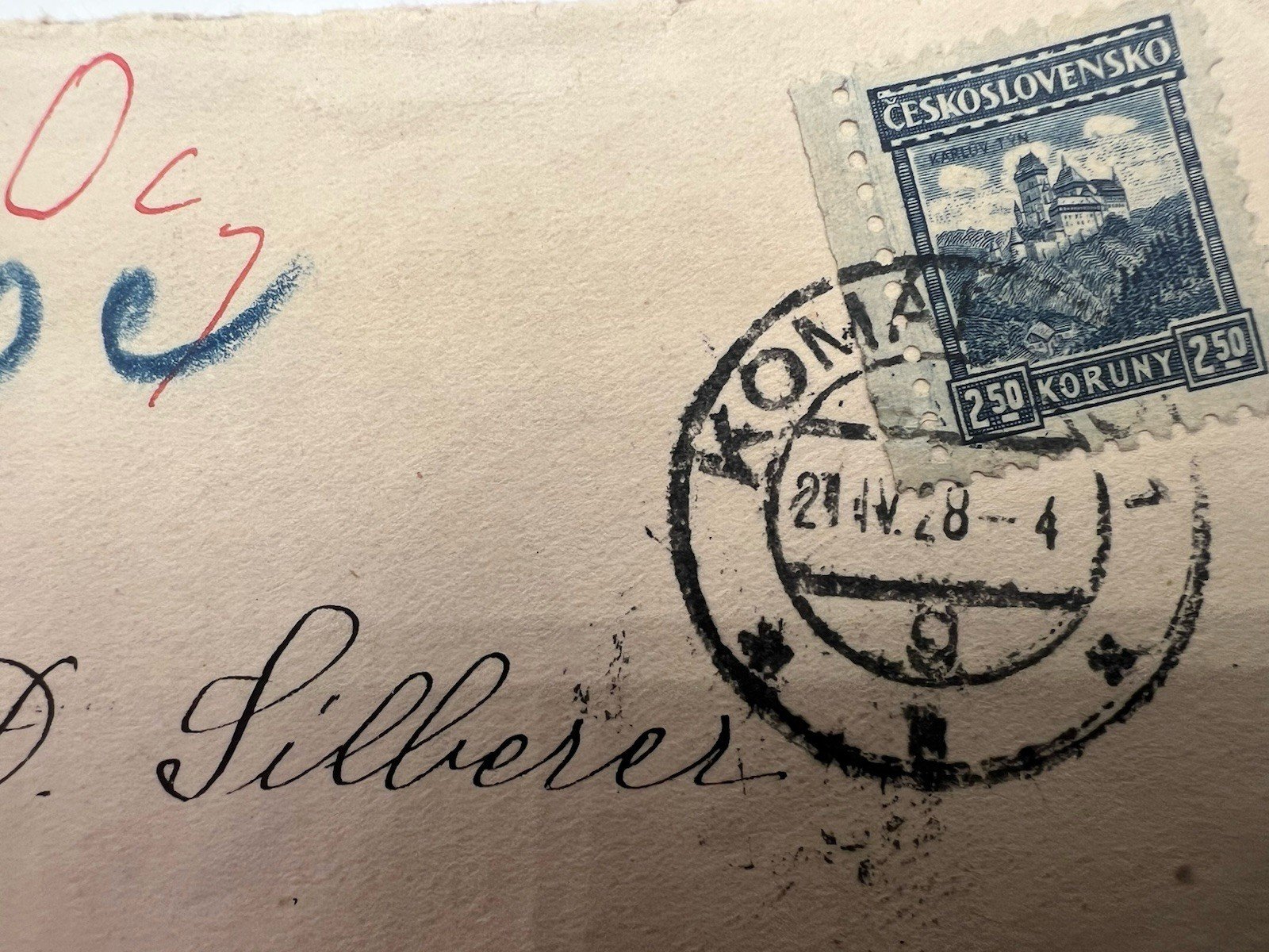 1938 Czechoslovakia Komarno-New York Cover 3¢ US Postage Due Stamps # 1211 photo 3