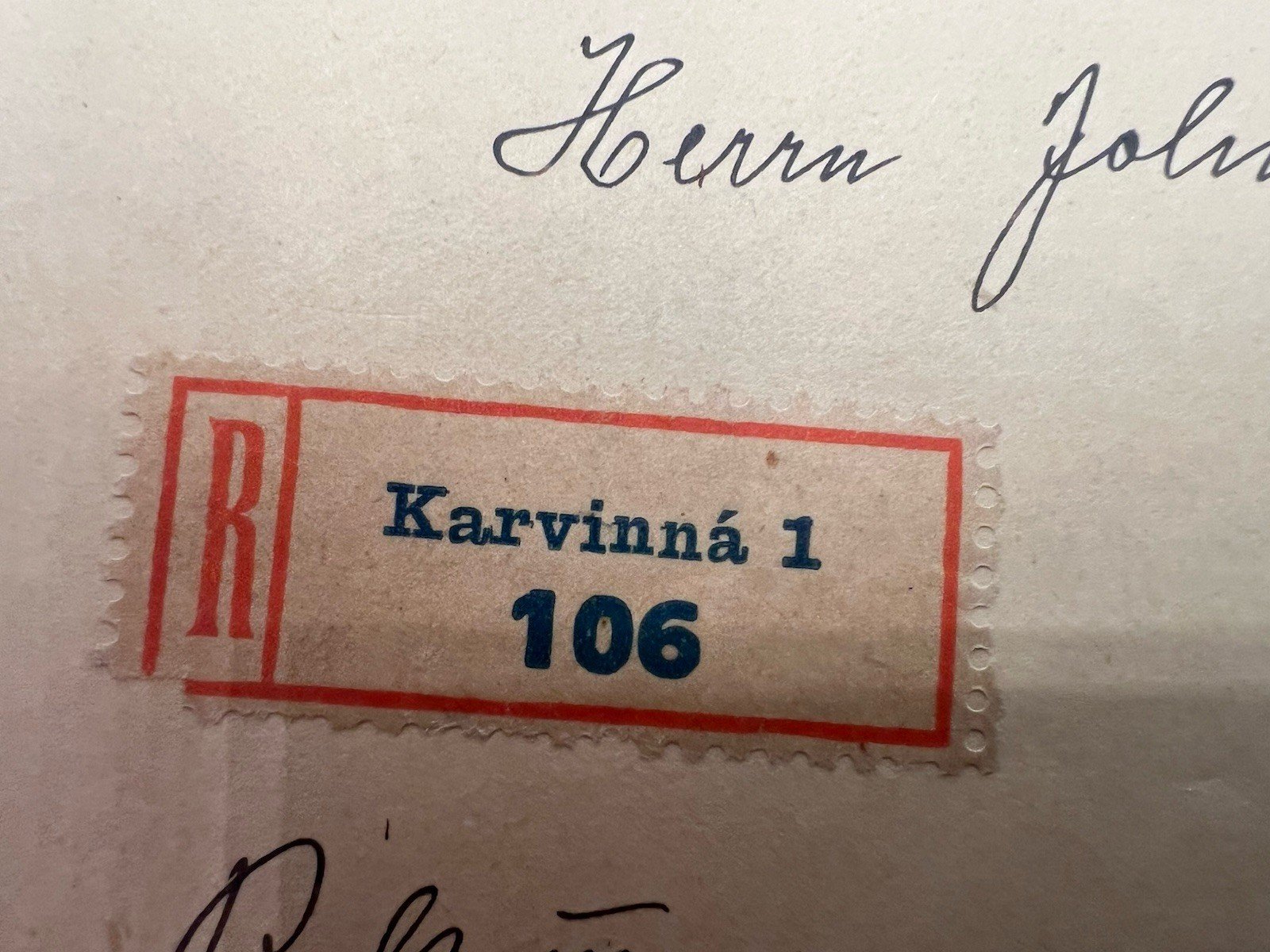1925 Czechoslovakia Karvinna-Amsterdam Registered Cover Masaryk Stamps # 1214 photo 5