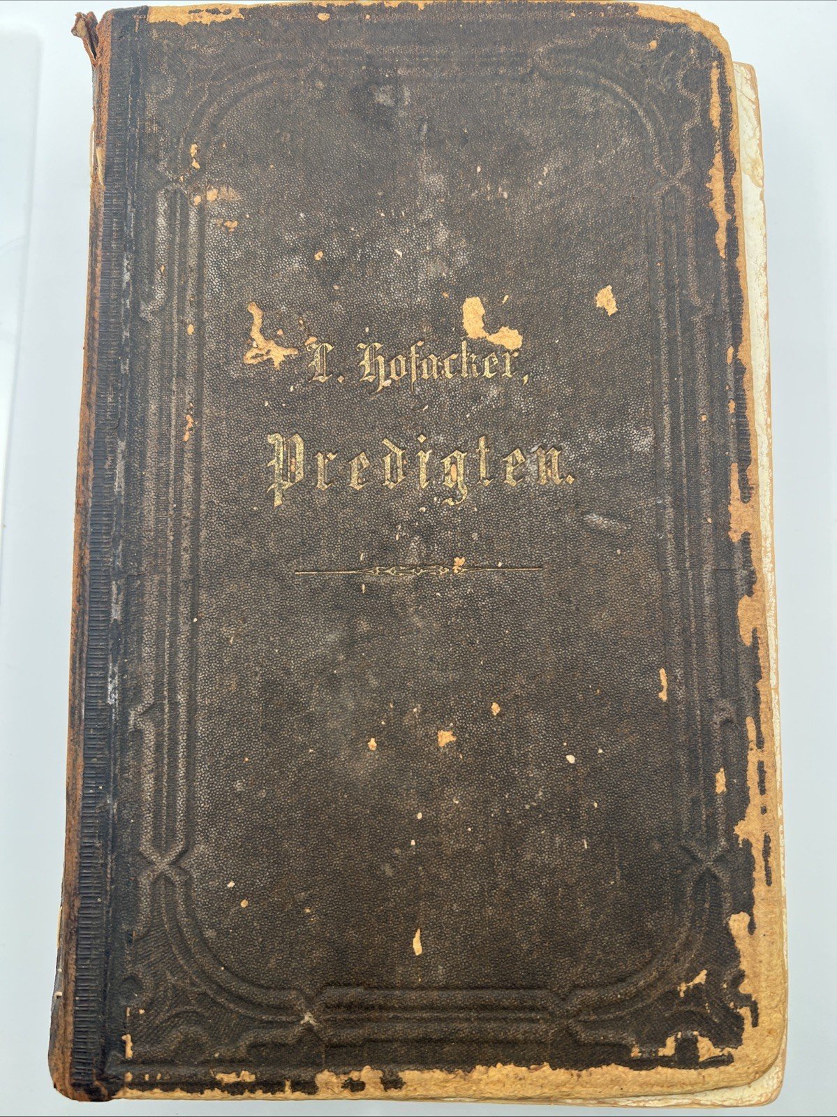 1874 Fredericksburg TX German Hofacker Sermon Book Durst Letter Archive # 2500
