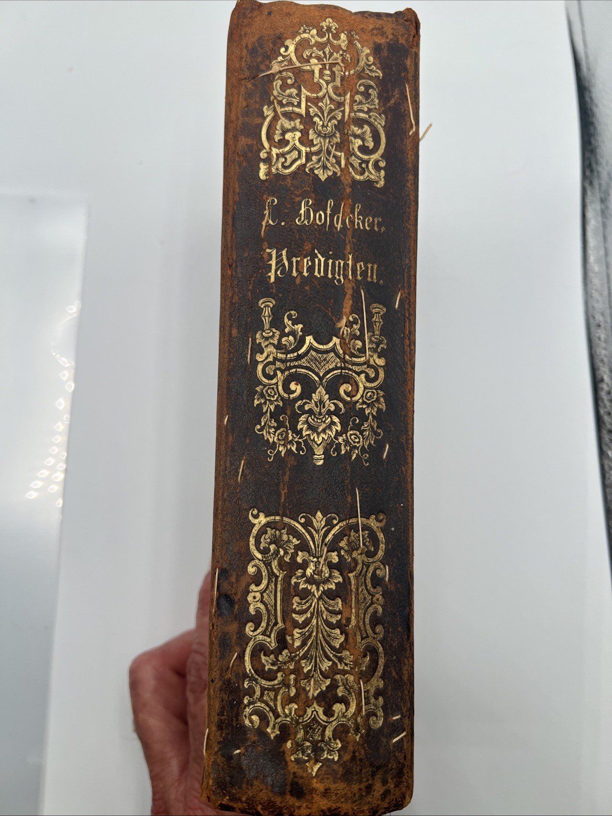 1874 Fredericksburg TX German Hofacker Sermon Book Durst Letter Archive # 2500 photo 2