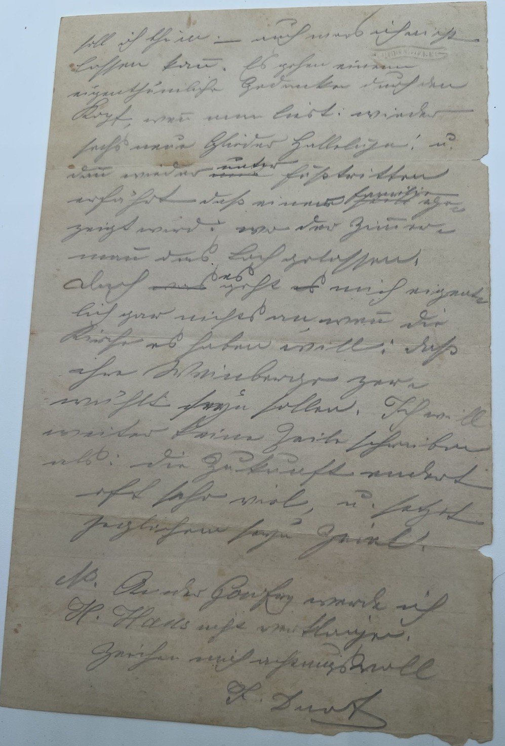 1874 Fredericksburg TX German Hofacker Sermon Book Durst Letter Archive # 2500 photo 5