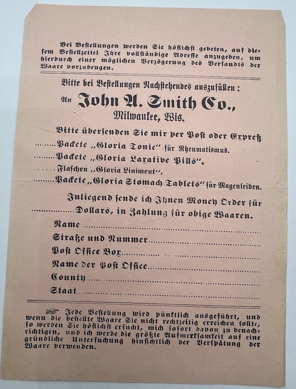1874 Fredericksburg TX German Hofacker Sermon Book Durst Letter Archive # 2500 photo 10