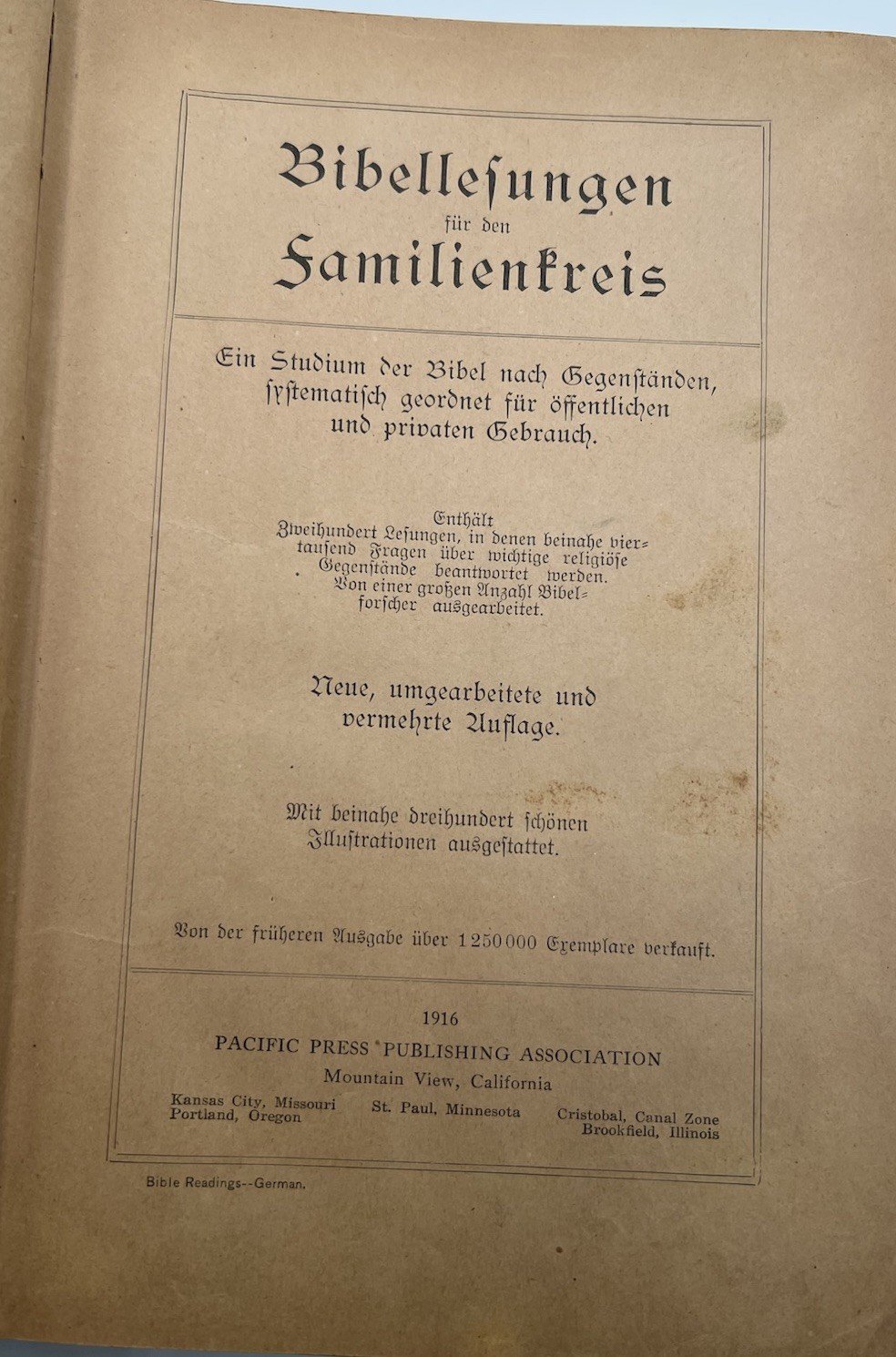 1916 German Bible Readings & 1929 Otto Thiele Death Notice Texas  # 2501 photo 4