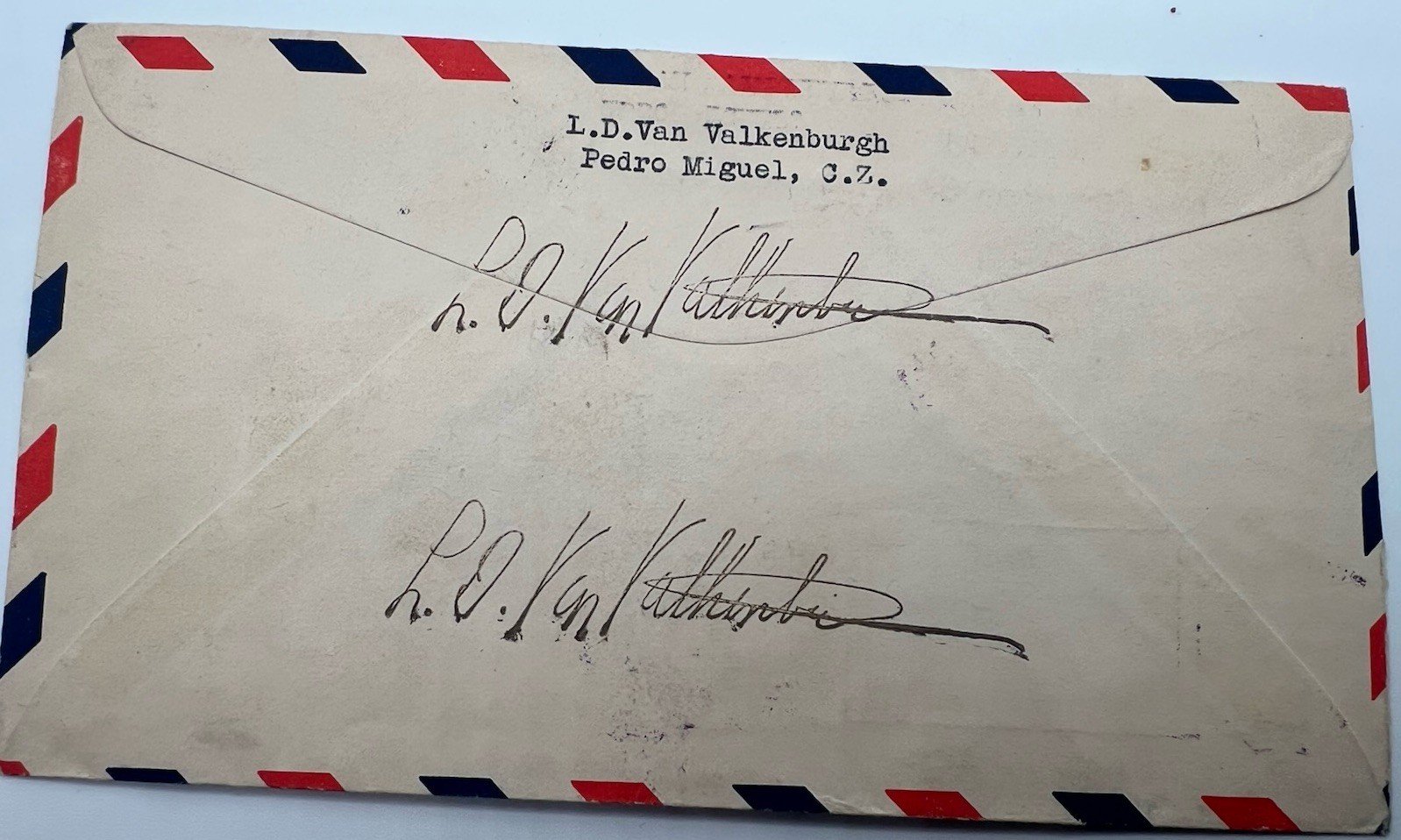 1939 Panama Canal Zone 25th Anniversary Airmail Cover Van Valkenburgh # 1217 photo 5