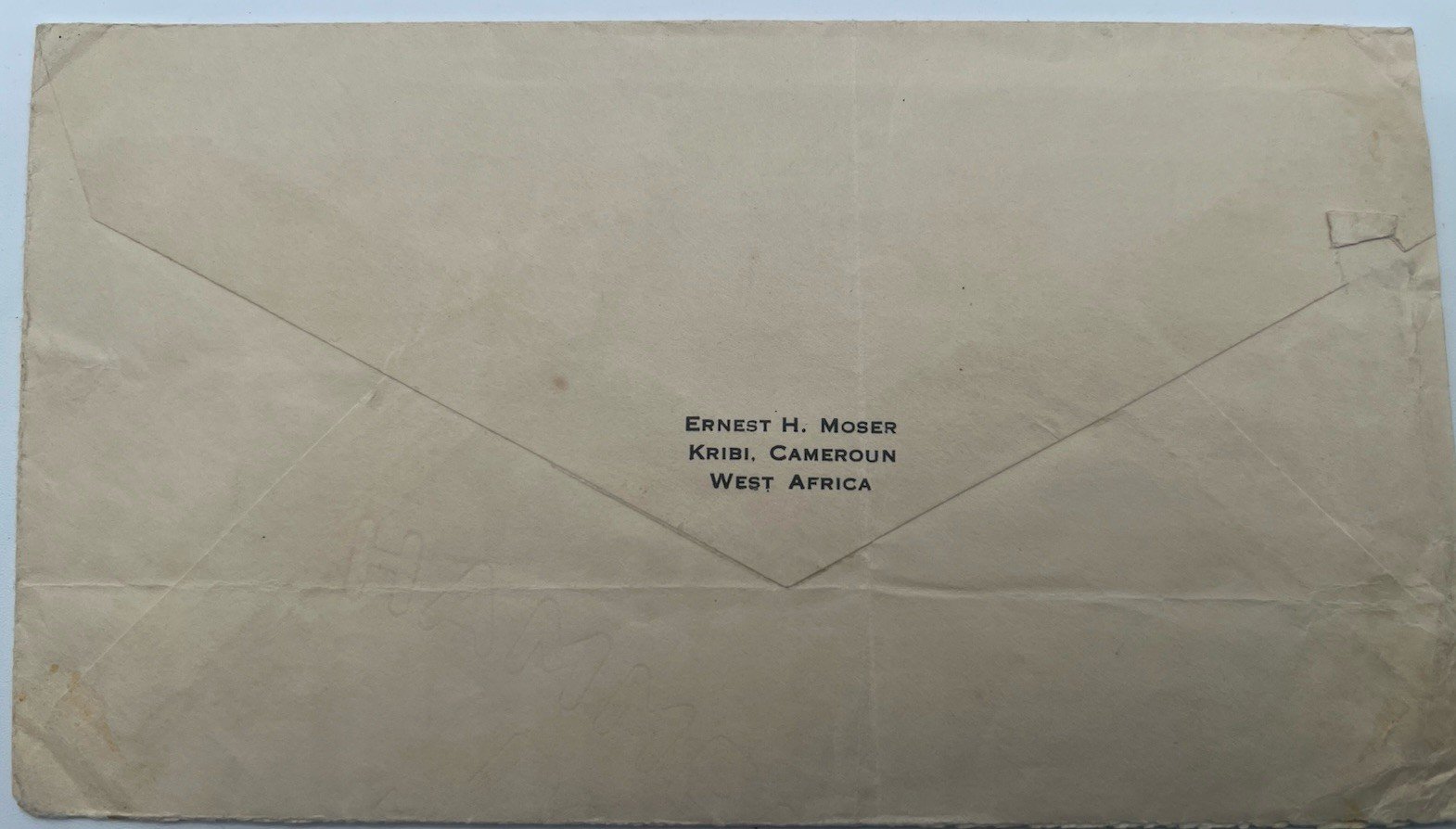 1953 Kribi Cameroun West Africa Missionary Cover Ernest H. Moser 3 Stamps # 1218 photo 4