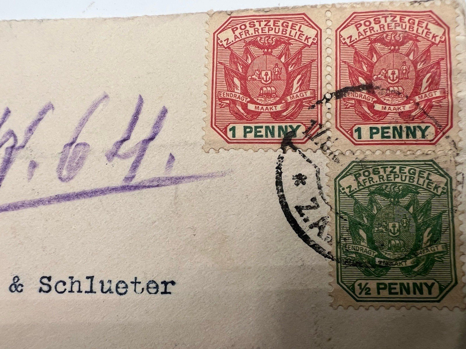 1900 ZAR Transvaal Boer War Censored Cover to Berlin via Delagoa Bay # 1219 photo 2