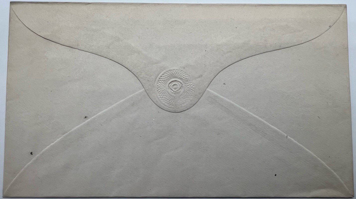 c1869 Bavaria 3 Kreuzer Unused Postal Stationery Envelope Posthorn # 1230 photo 3