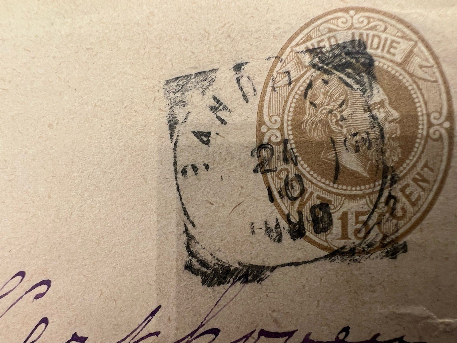 1899 Dutch East Indies Bandoeng-Haarlem 15c Postal Stationery Cover # 1231 photo 2