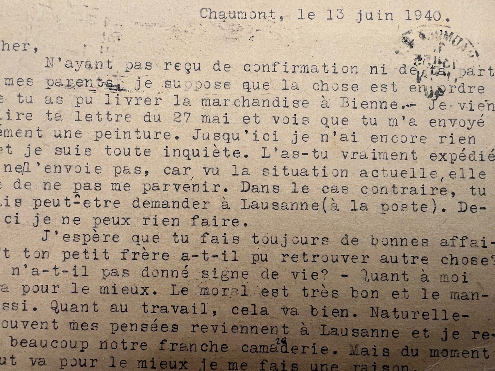 1940 WWII France to Switzerland Swiss Consulate Censored Postcard # 1236 photo 8