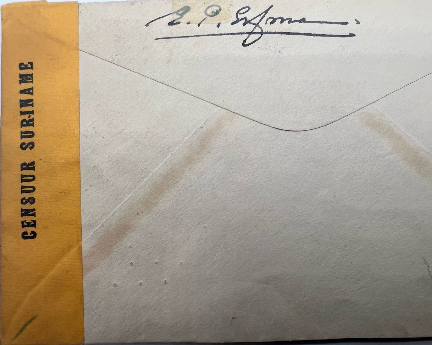 1942 Suriname WWII Censored KLM Airmail Cover to USA w/ OC-3 # 1238 photo 8