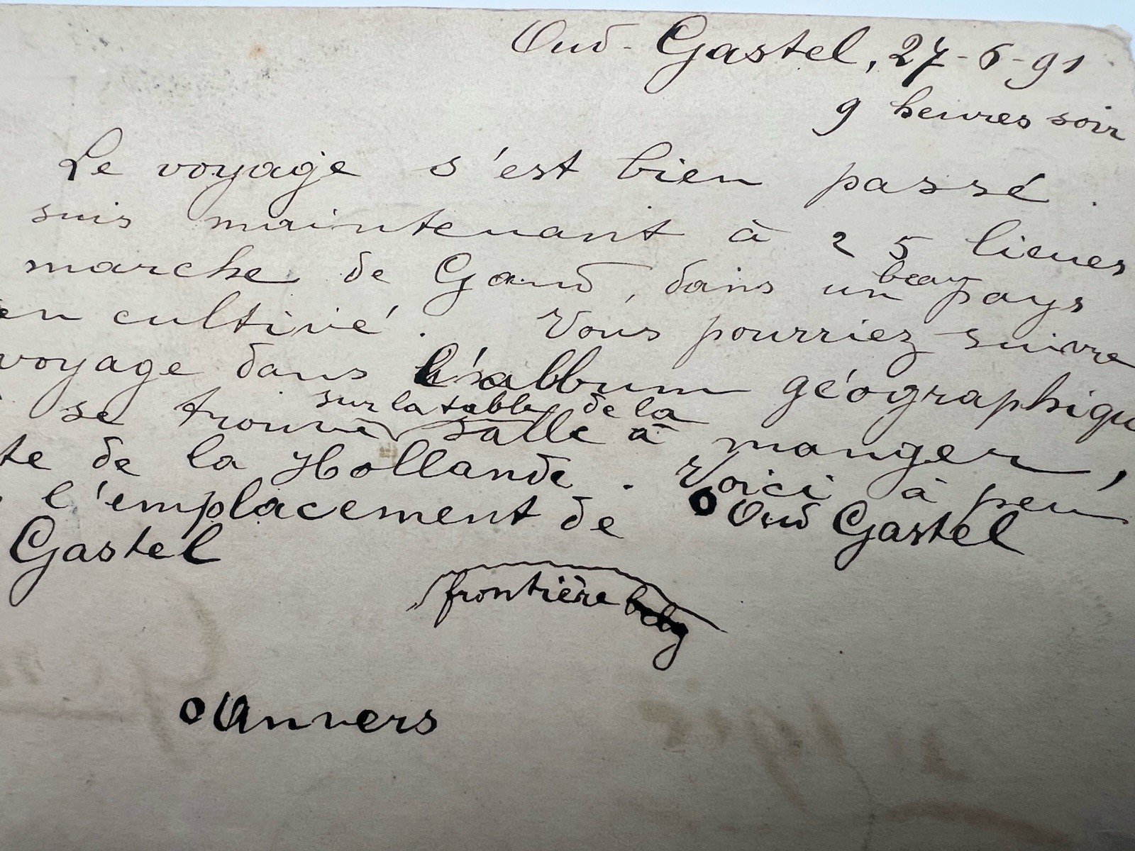 1891 Netherlands Briefkaart 5c Postal Card to Belgium Oud-Gastel # 1239 photo 8