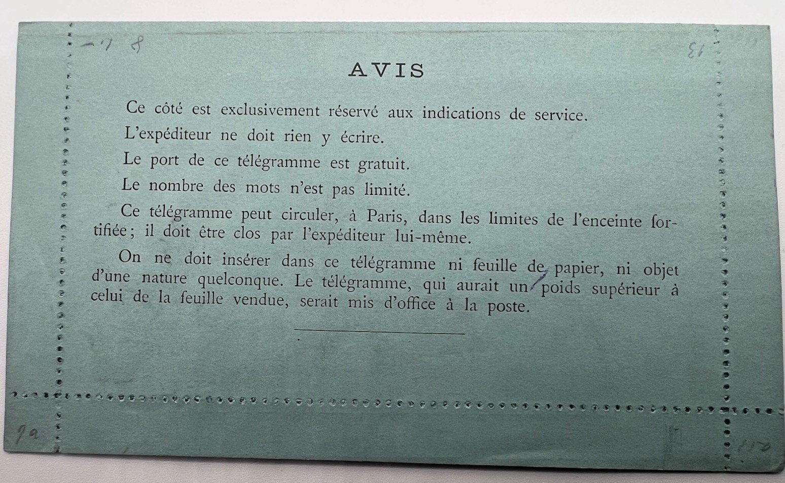 1885 France 50c Chaplain Paris Pneumatic Telegram Letter Card # 1241 photo 4