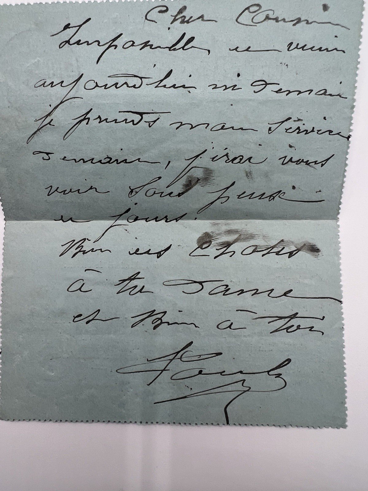 1894 Paris Petit Bleu Forwarded Returned Telegram 50c Chaplain # 1248 photo 5