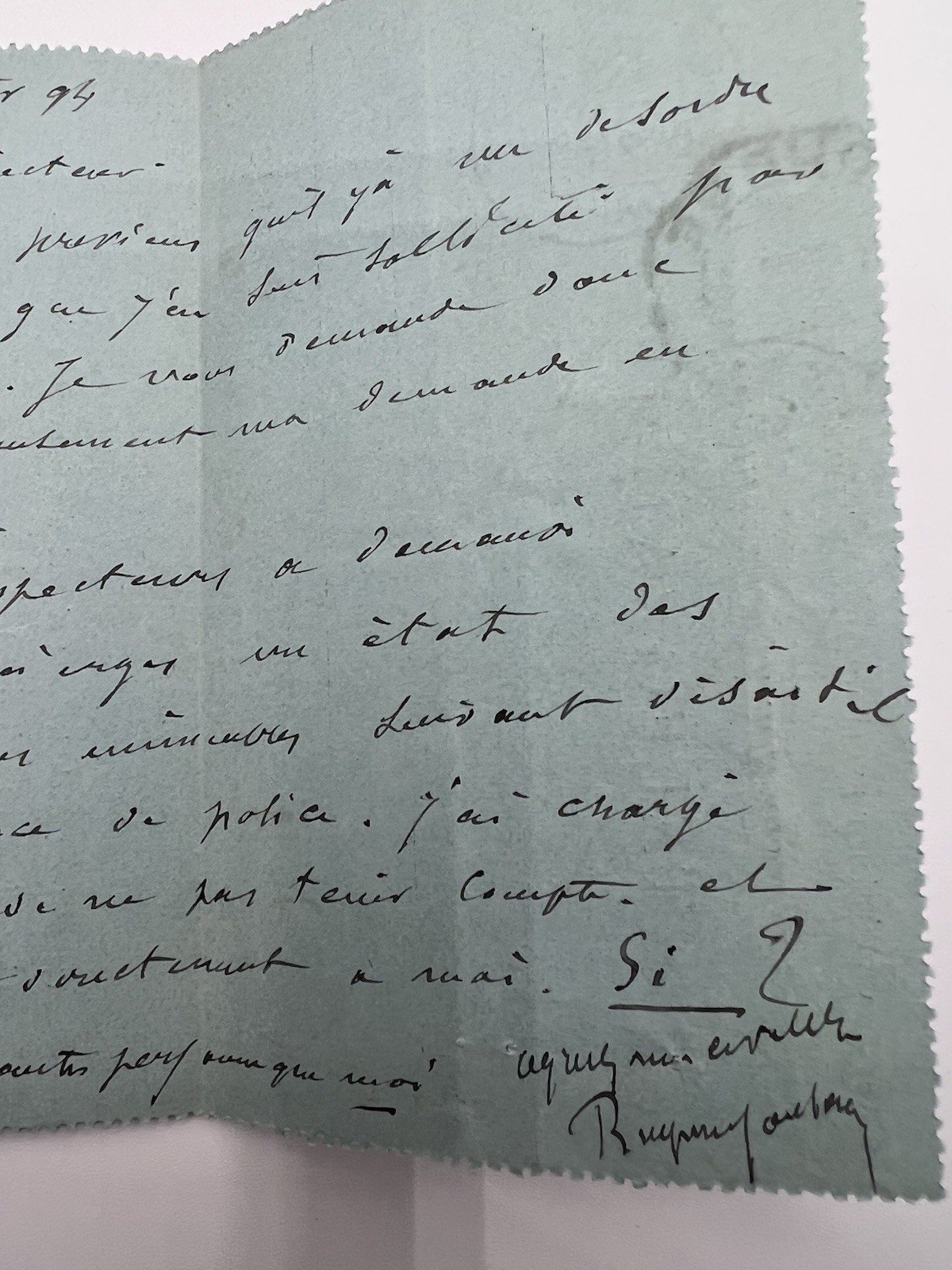 1894 Paris Petit Bleu Telegram 50c Chaplain La Garantie Immobiliere. # 1252 photo 6