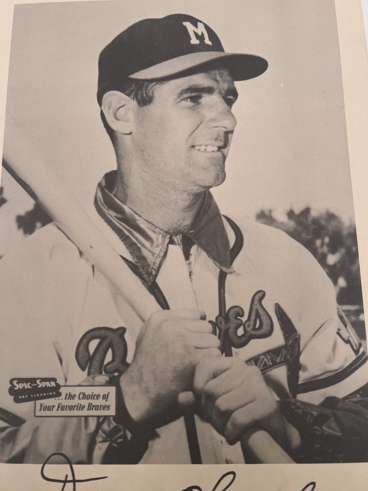 1953-1957 Danny O'Connell Spic & Span Milwaukee Braves 7 x 10 Photo # 1270 photo 2