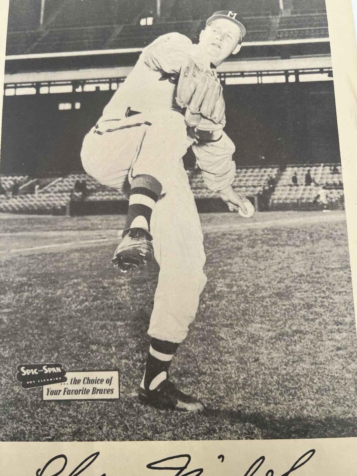 1953-57 Spic & Span Chet Nichols Milwaukee Braves 7x10 Premium Photo # 1273 photo 2