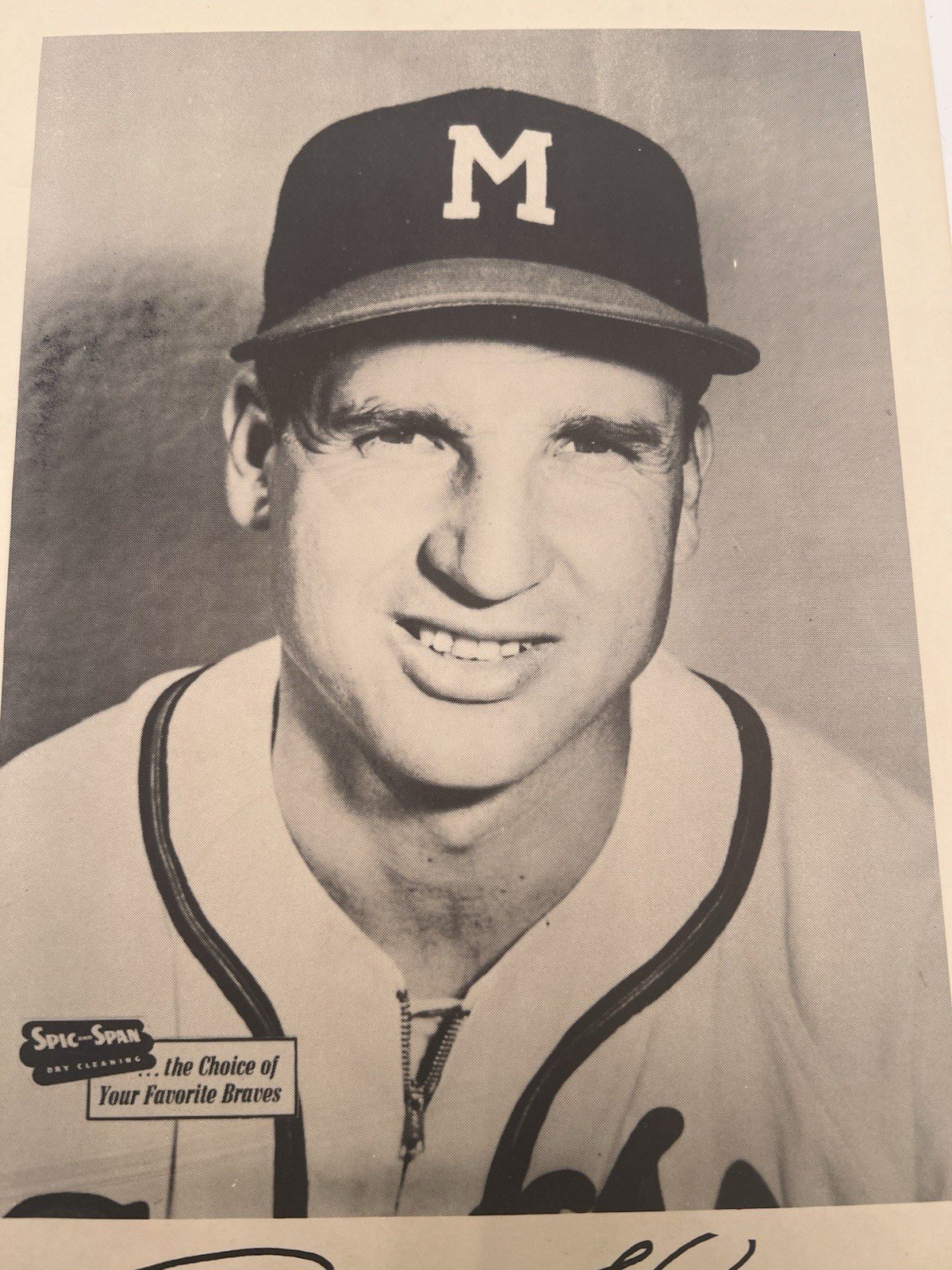 1950s Milwaukee Braves Baseball Warren E. Spahn 7 x10 Spic & Span Photo # 1276 photo 4