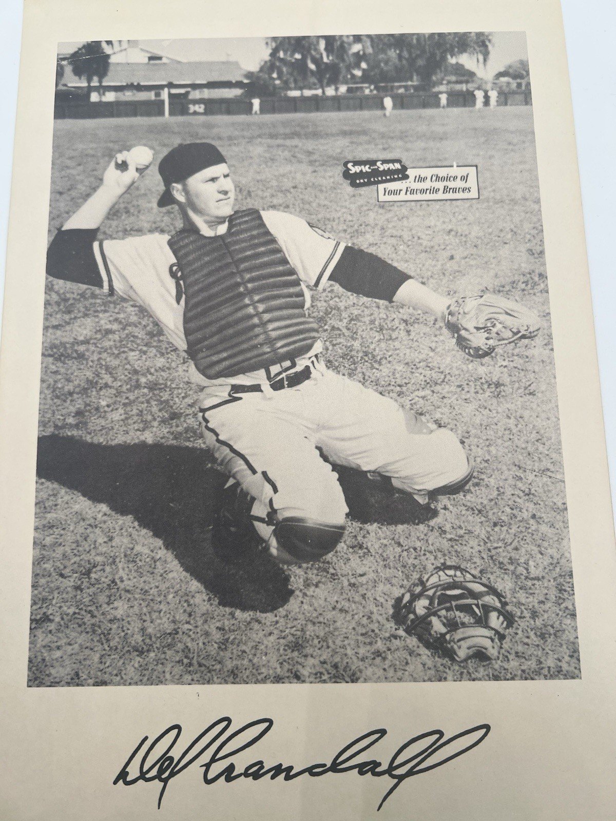 1950s Del Crandall Milwaukee Braves Spic & Span 7x10 Baseball Photo # 1277 photo 2