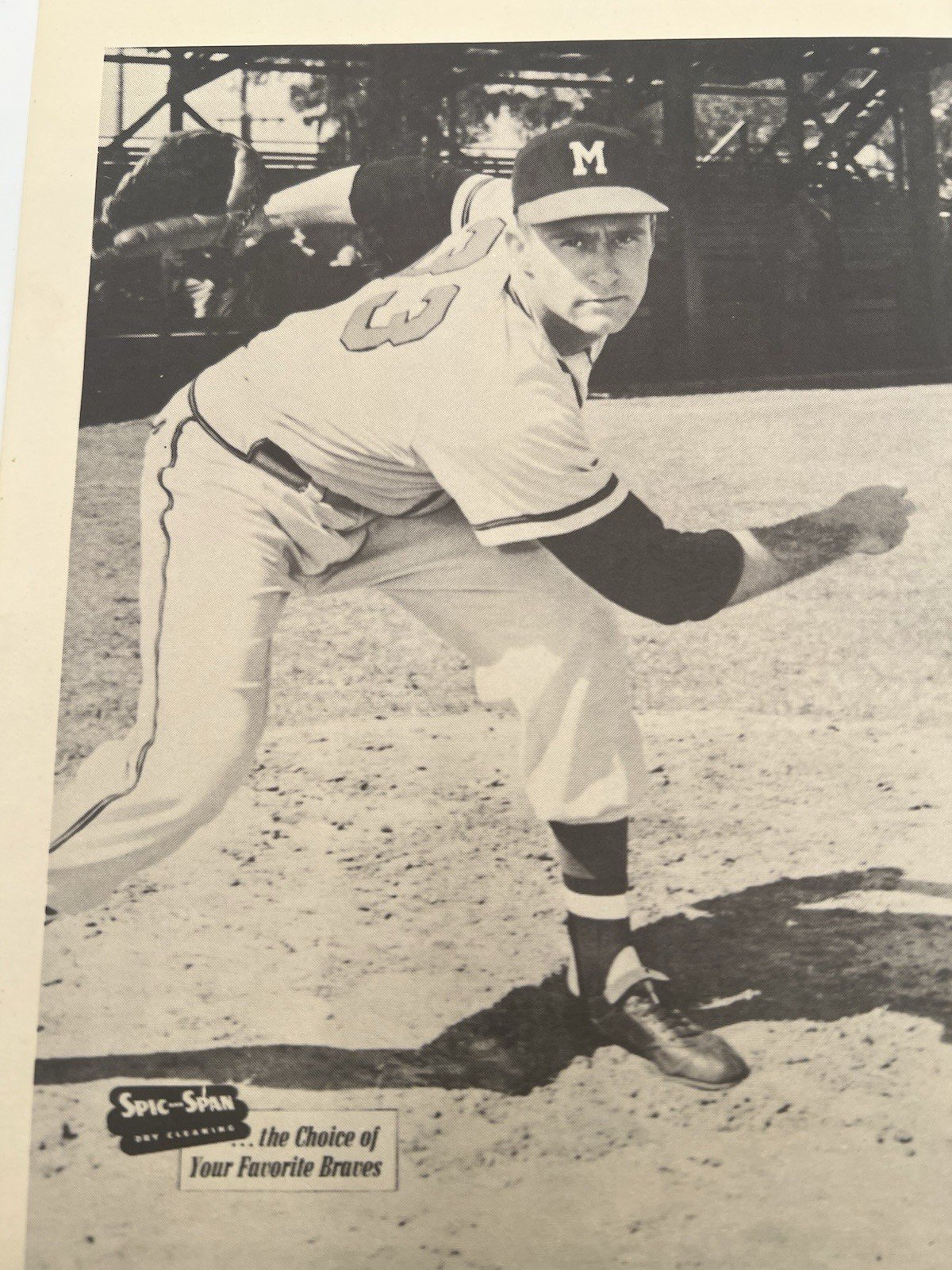 1950s Lew Burdette Milwaukee Braves Spic & Span 7x10 Photo Name Error # 1278 photo 3