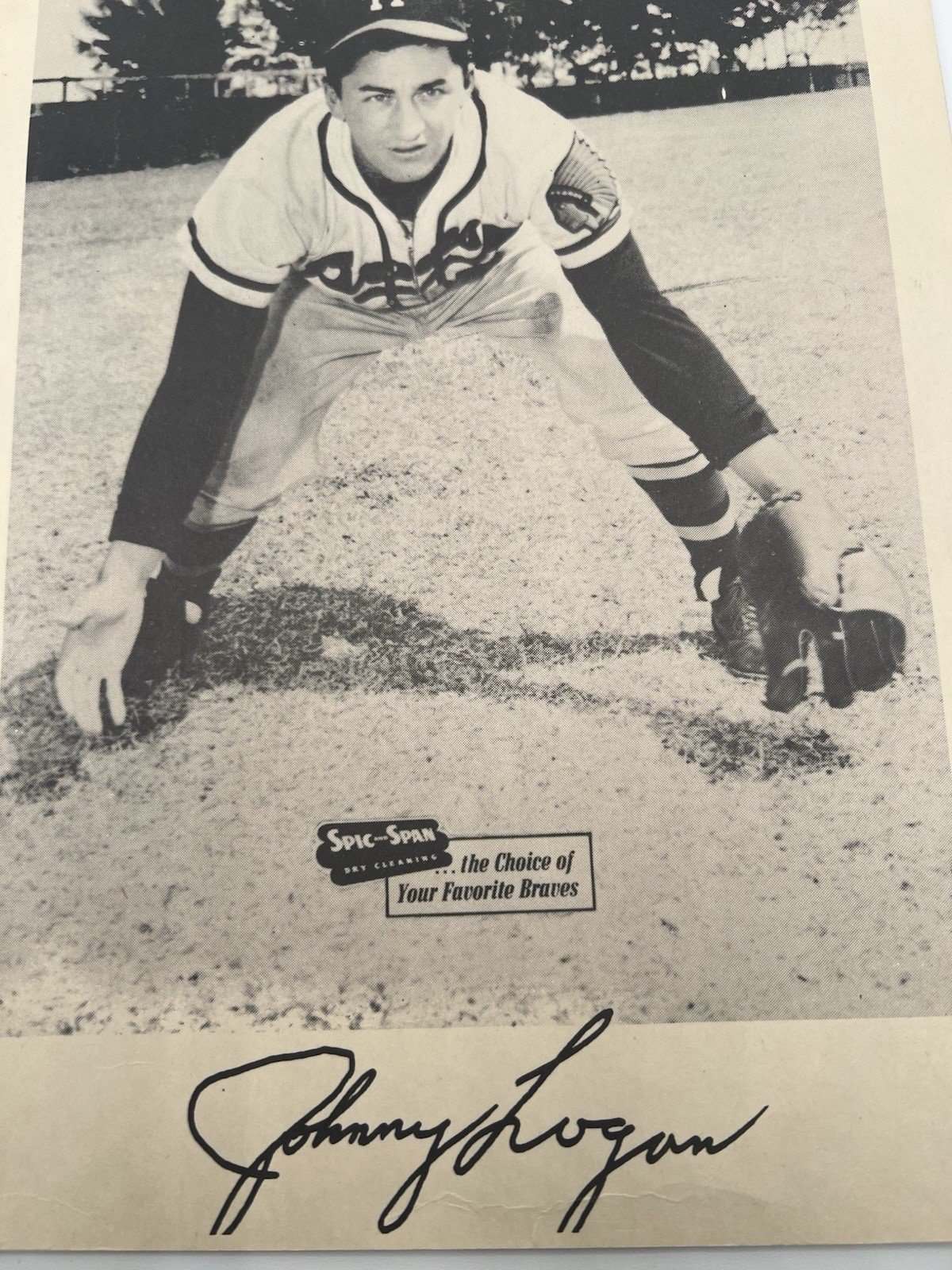 1950s Johnny Logan Milwaukee Braves Spic & Span 7x10 Baseball Photo # 1279 photo 3