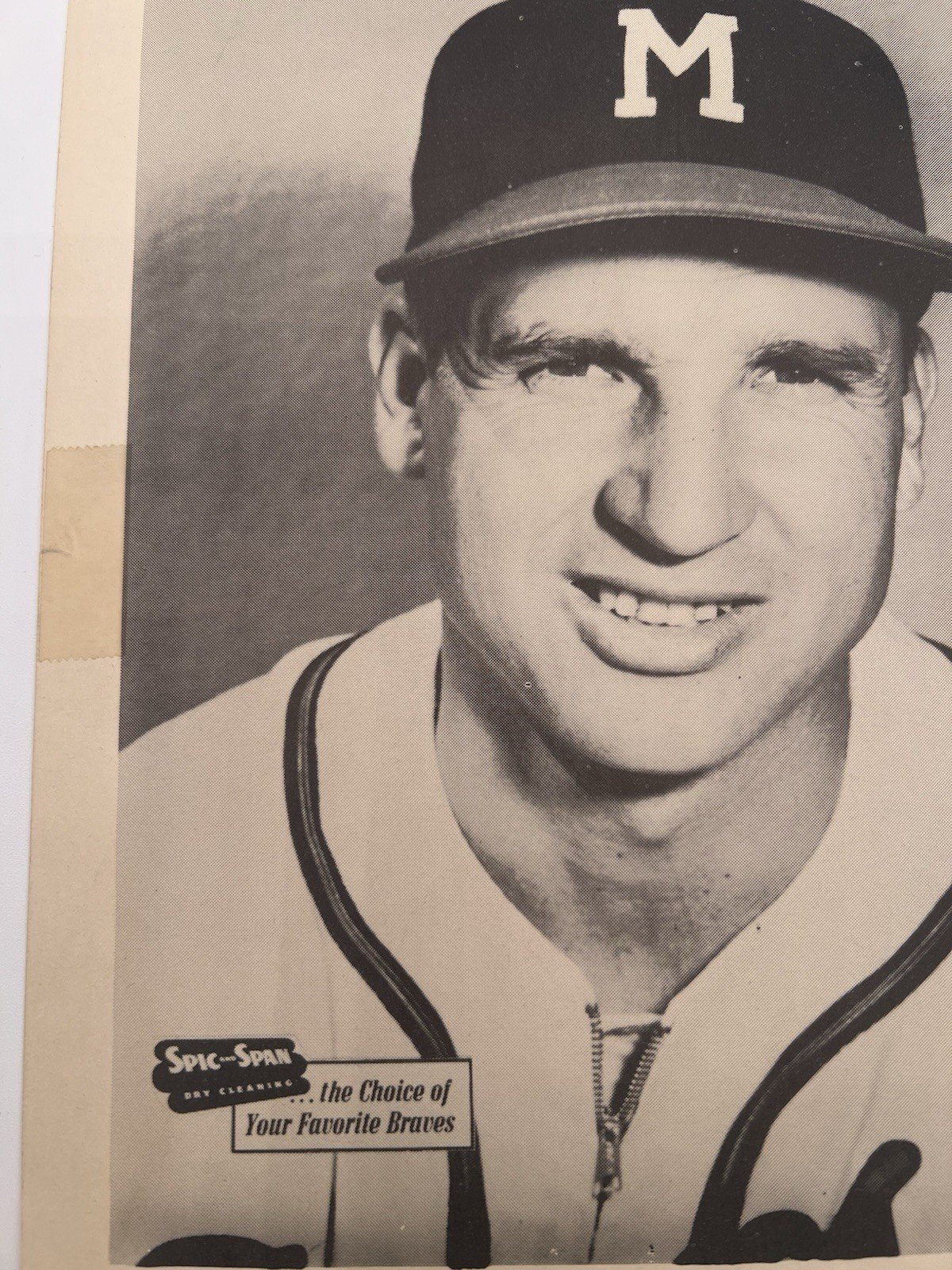1950s Bob Thomson Milwaukee Braves Spic & Span 7x10 Baseball Photo # 1280 photo 3