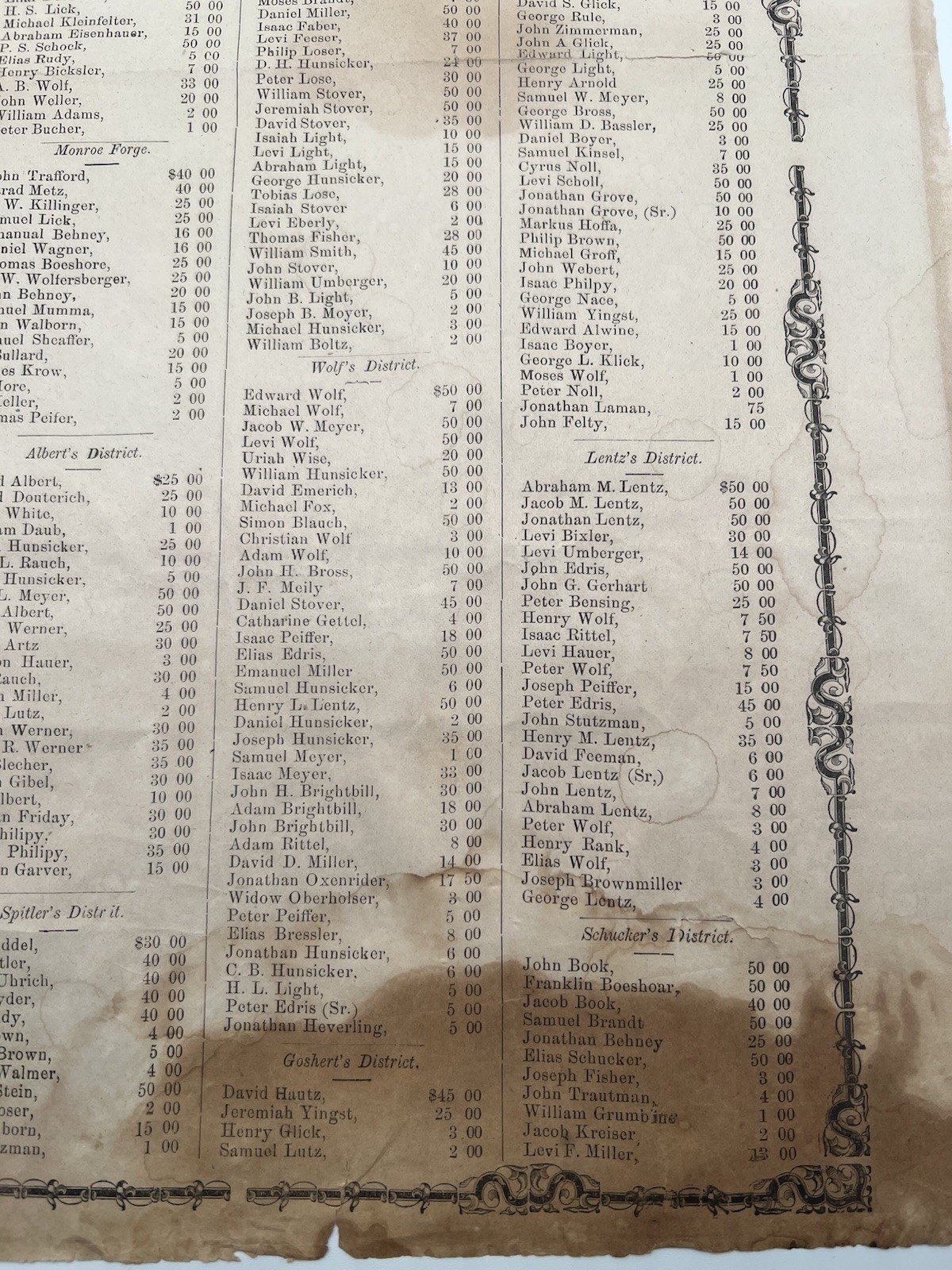 1865 Civil War Bethel Bounty Fund Broadside Lincoln 300,000 Troops PA # TOC2146 photo 7