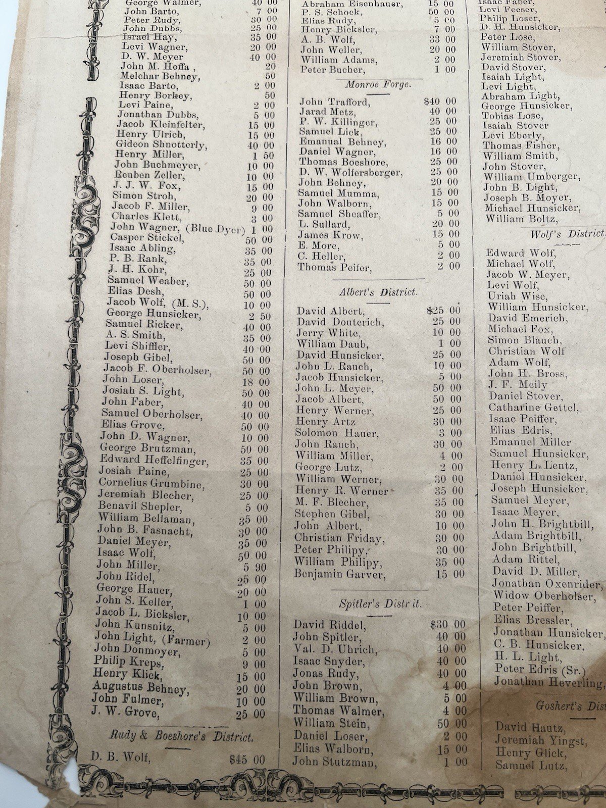 1865 Civil War Bethel Bounty Fund Broadside Lincoln 300,000 Troops PA # TOC2146 photo 8