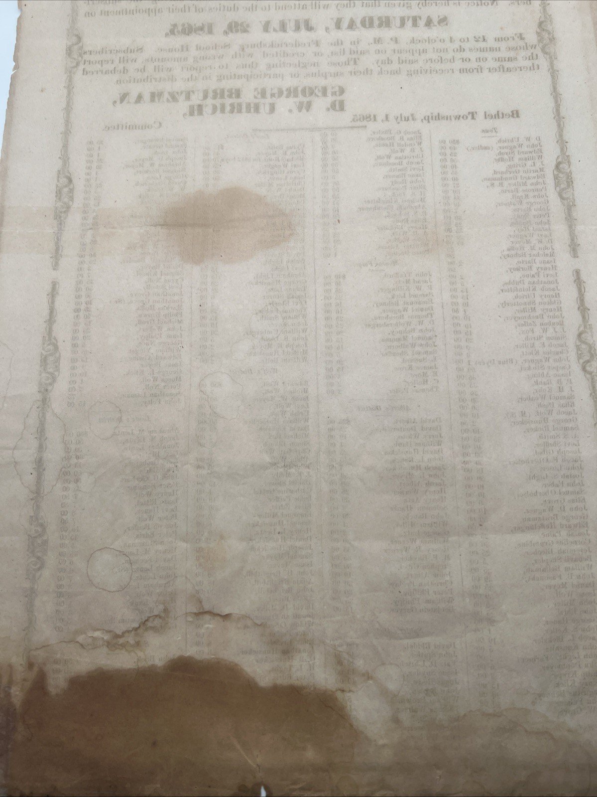 1865 Civil War Bethel Bounty Fund Broadside Lincoln 300,000 Troops PA # TOC2146 photo 10