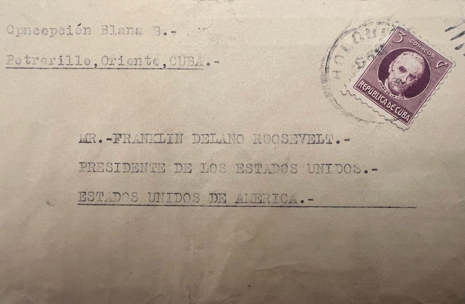 Franklin D Roosevelt FDR Collection H.R. Harmer Authenticated Cuba Cover # 1281 photo 3