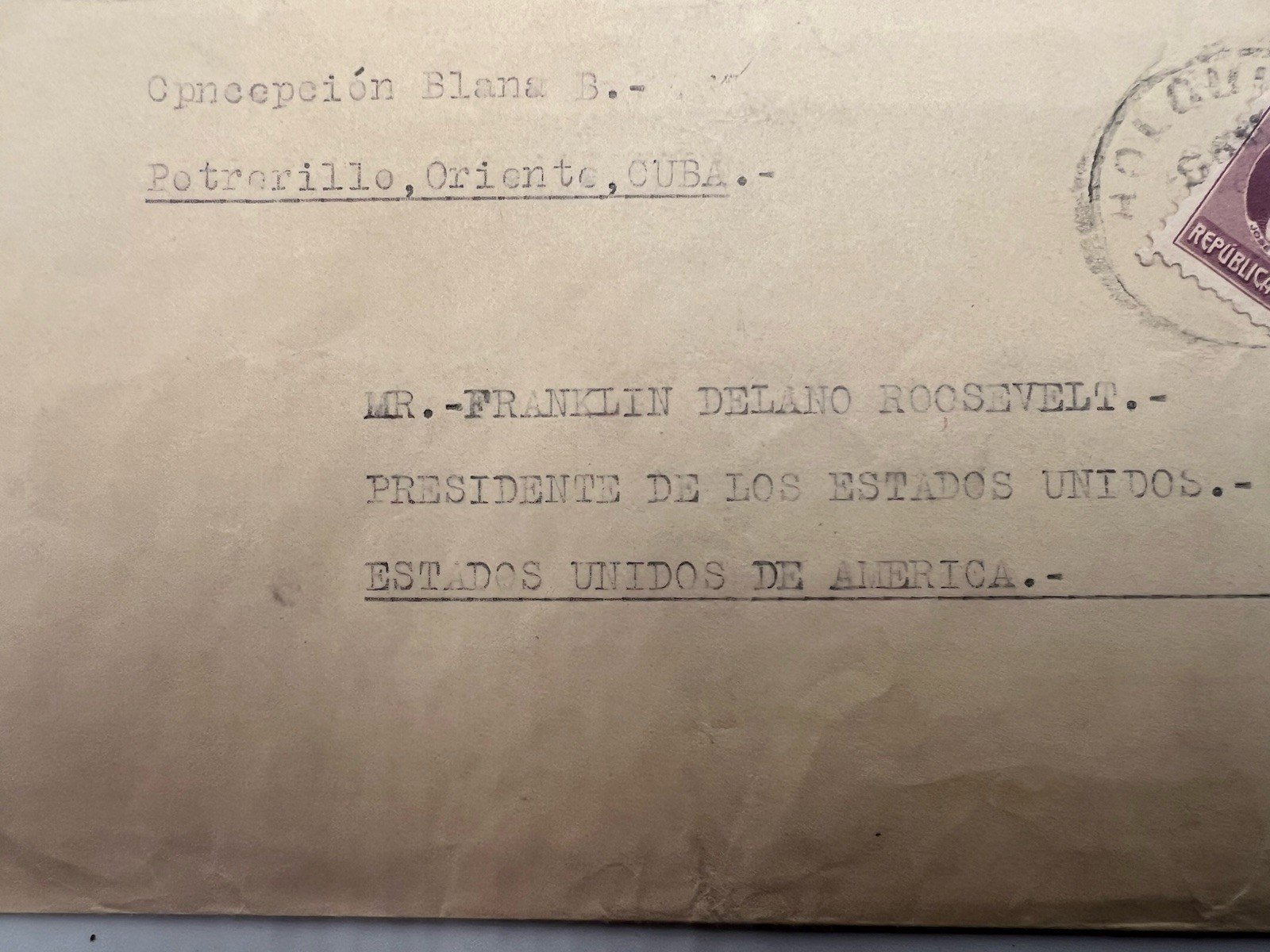 Franklin D Roosevelt FDR Collection H.R. Harmer Authenticated Cuba Cover # 1281 photo 4