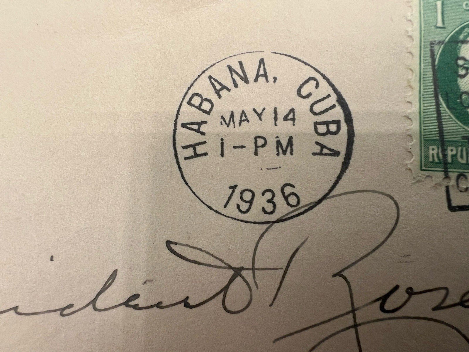 Franklin D Roosevelt FDR Collection H.R. Harmer Authenticated Cuba Cover # 1282 photo 4