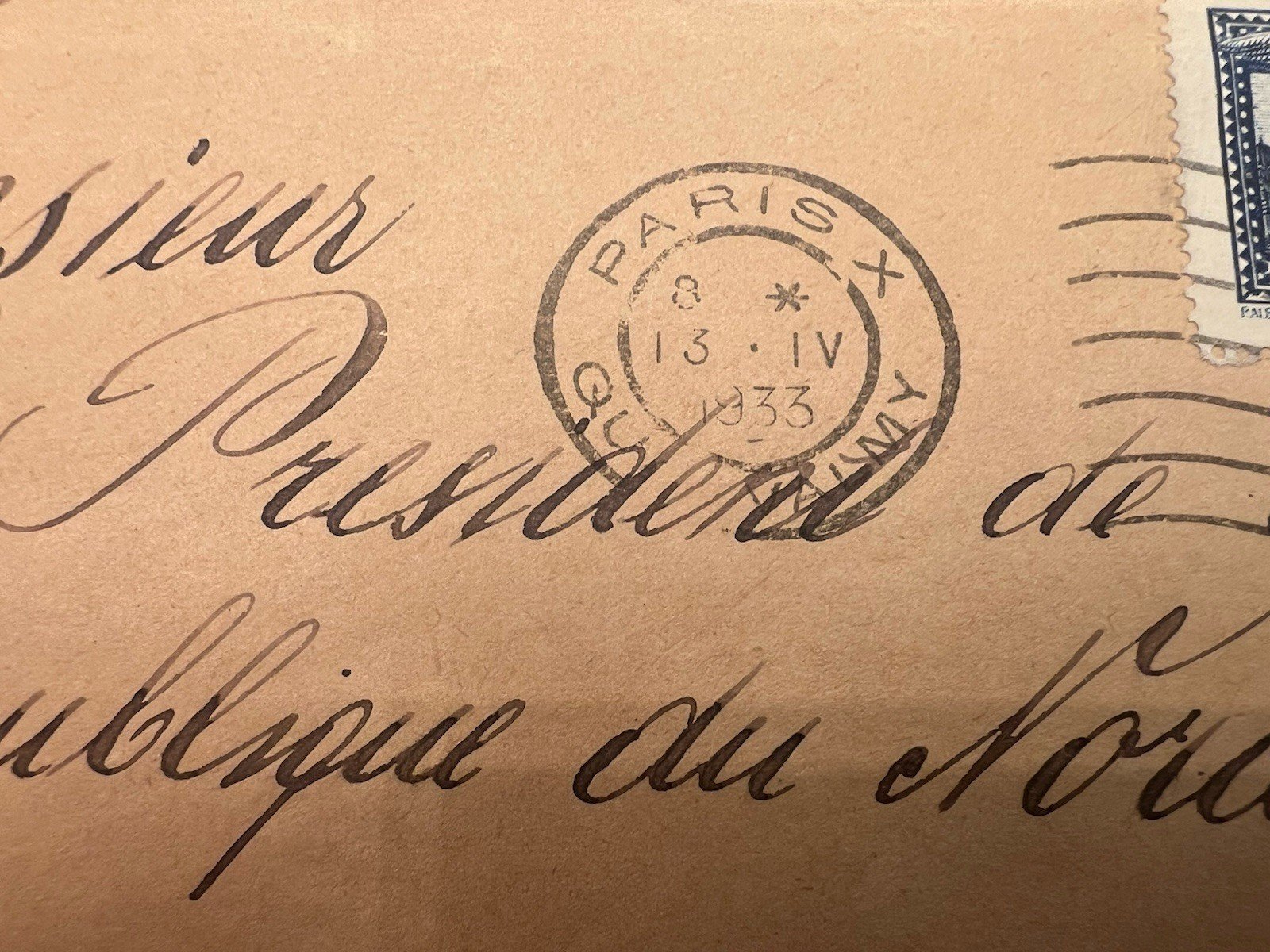 1933 France Airmail Cover to President FDR Roosevelt Harmer Provenance # 1294 photo 4